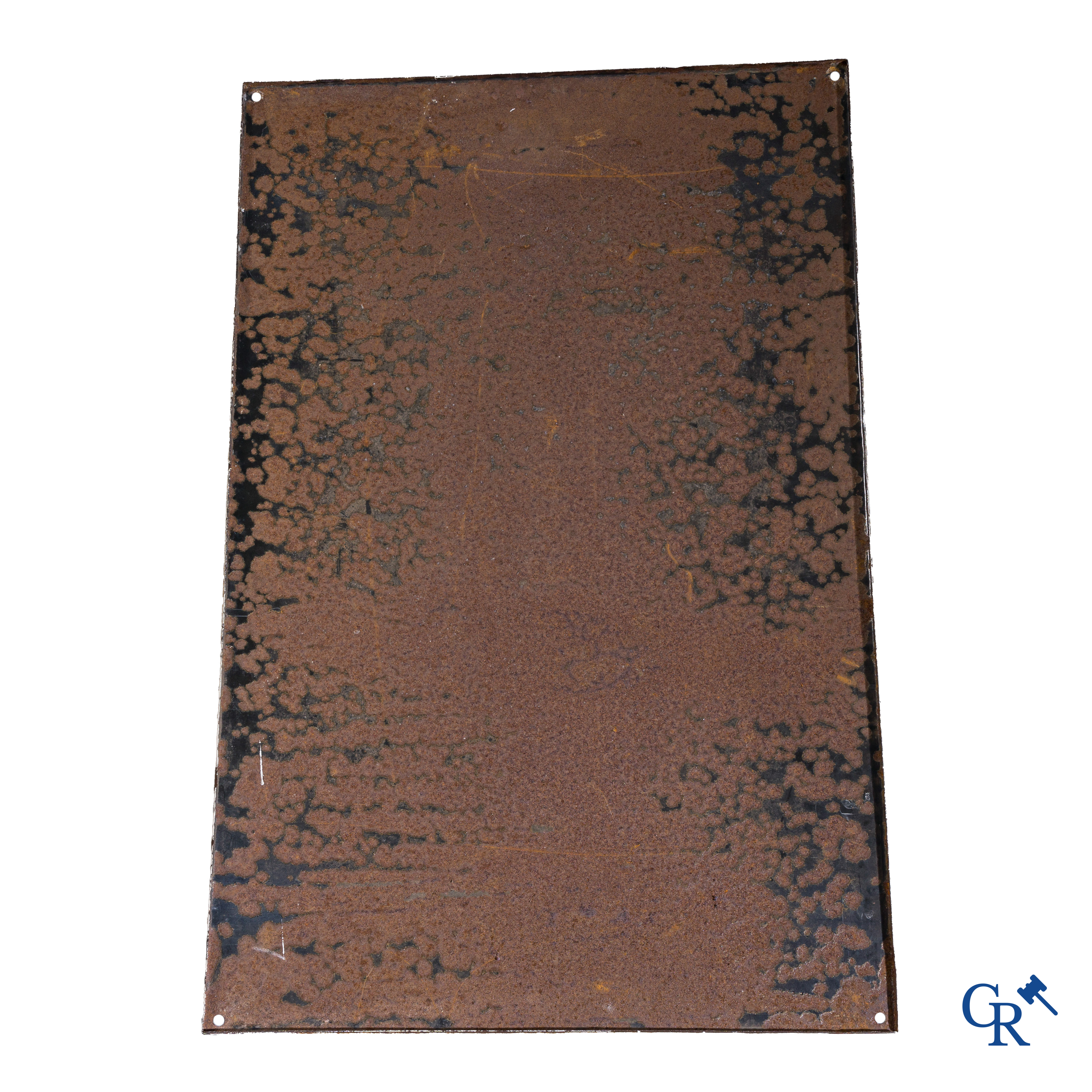 Spa Monopole "l'eau qui pétille" Plaque émaillée publicitaire représentant "Pierrot" d'après un dessin de Jean d'Ylen.