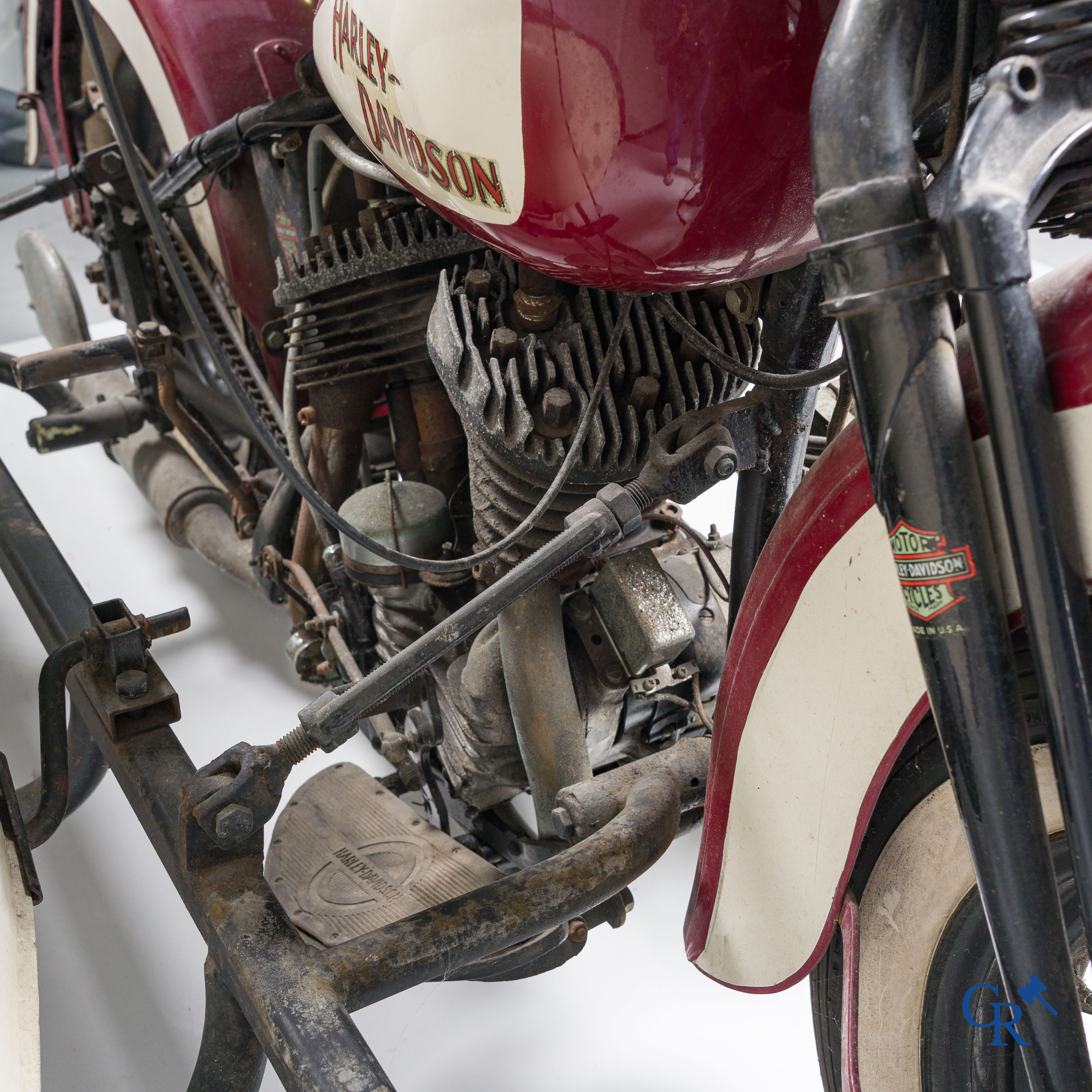 Harley Davidson, type WLA 750cc, circa 1940. With sidecar from a later period. (barn find)
