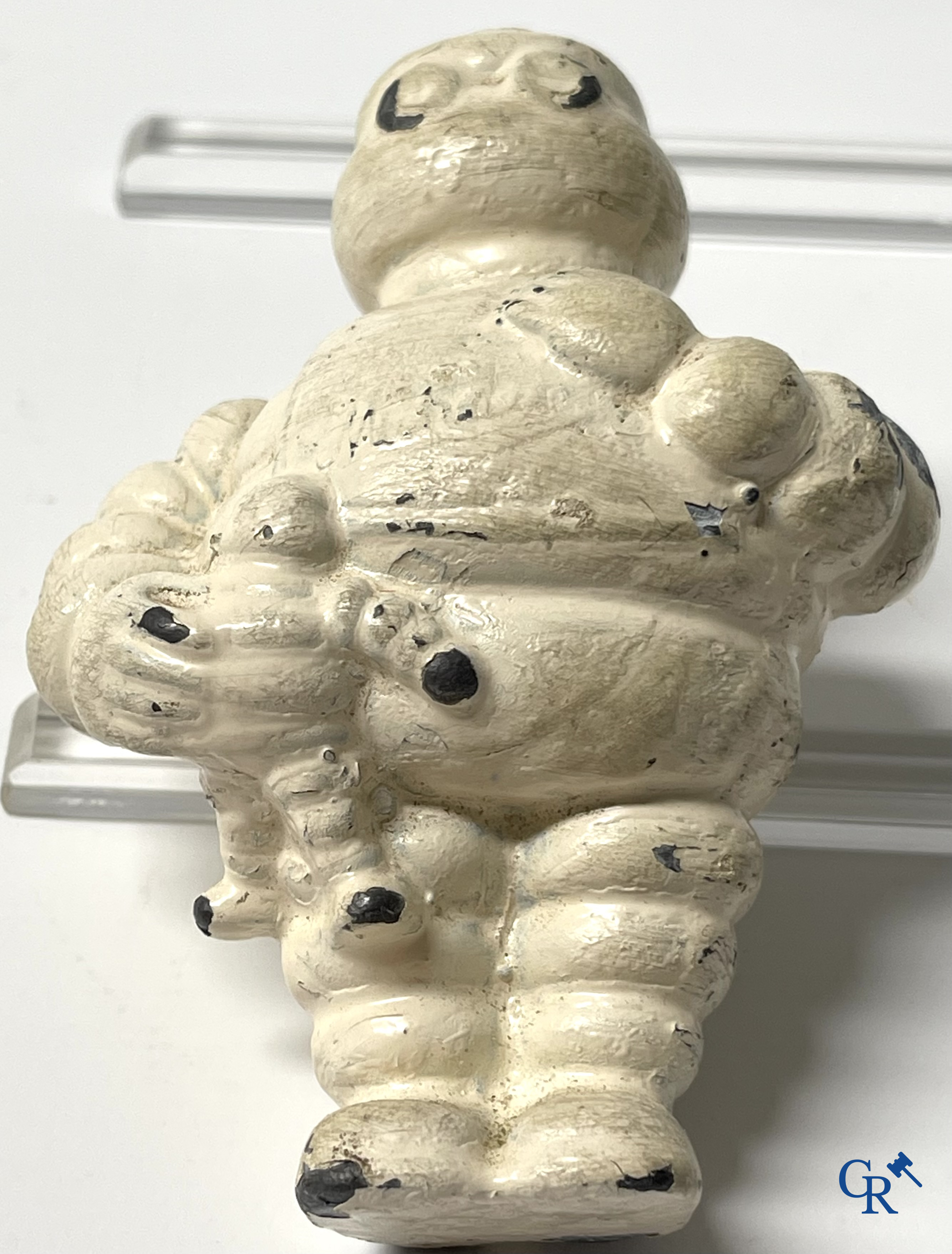 Michelin, a Bibendum in painted lead, original version. 1950's.