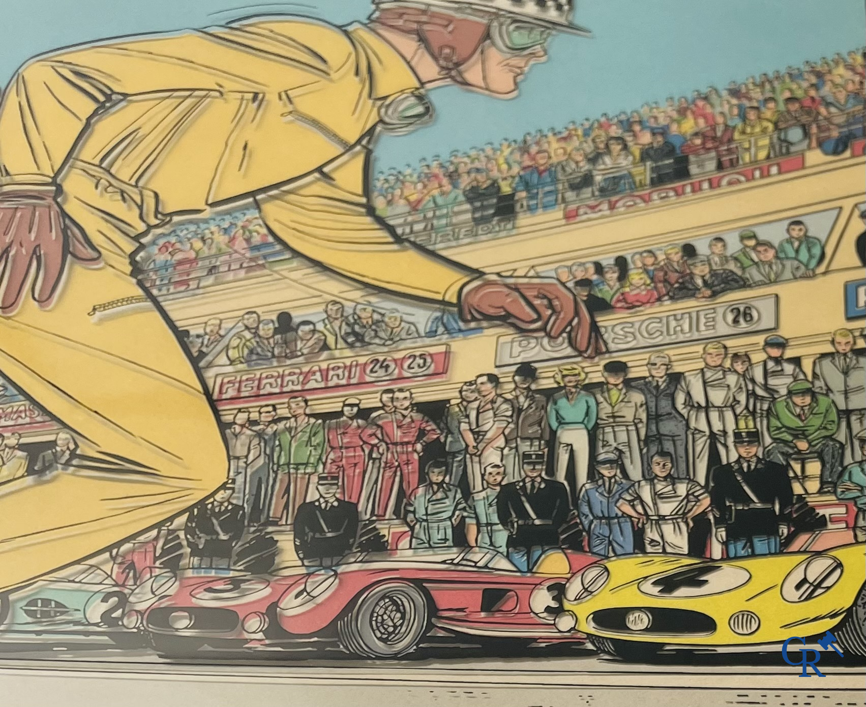 Jean Graton (d'àprès) Michel Vaillant, cover of the album "Le Grand Défi". Three-dimensional printing process element.