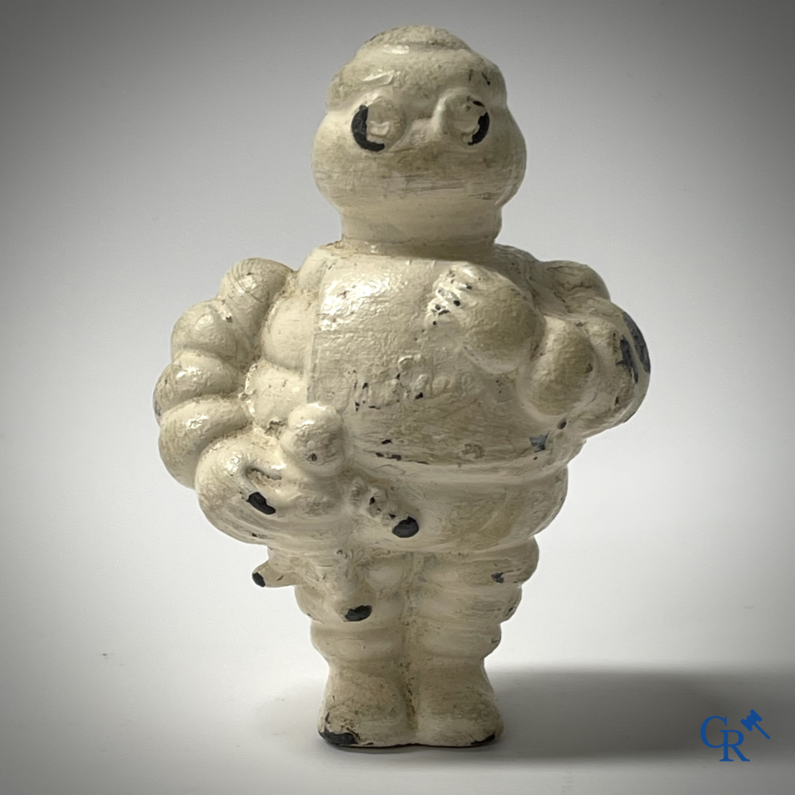 Michelin, a Bibendum in painted lead, original version. 1950's.