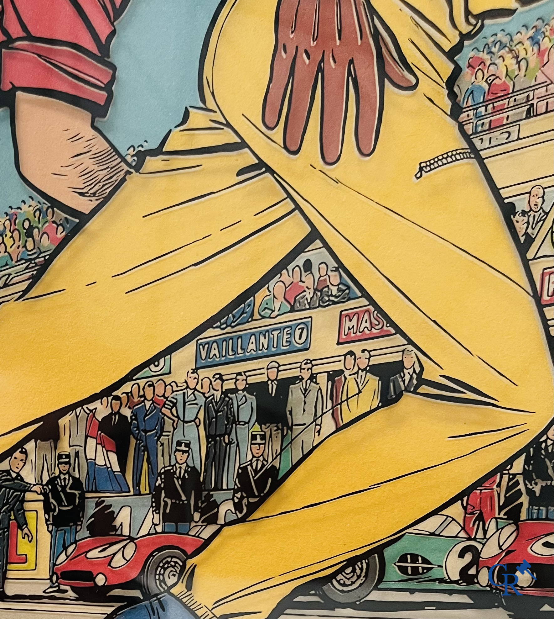 Jean Graton (d'àprès) Michel Vaillant, cover of the album "Le Grand Défi". Three-dimensional printing process element.