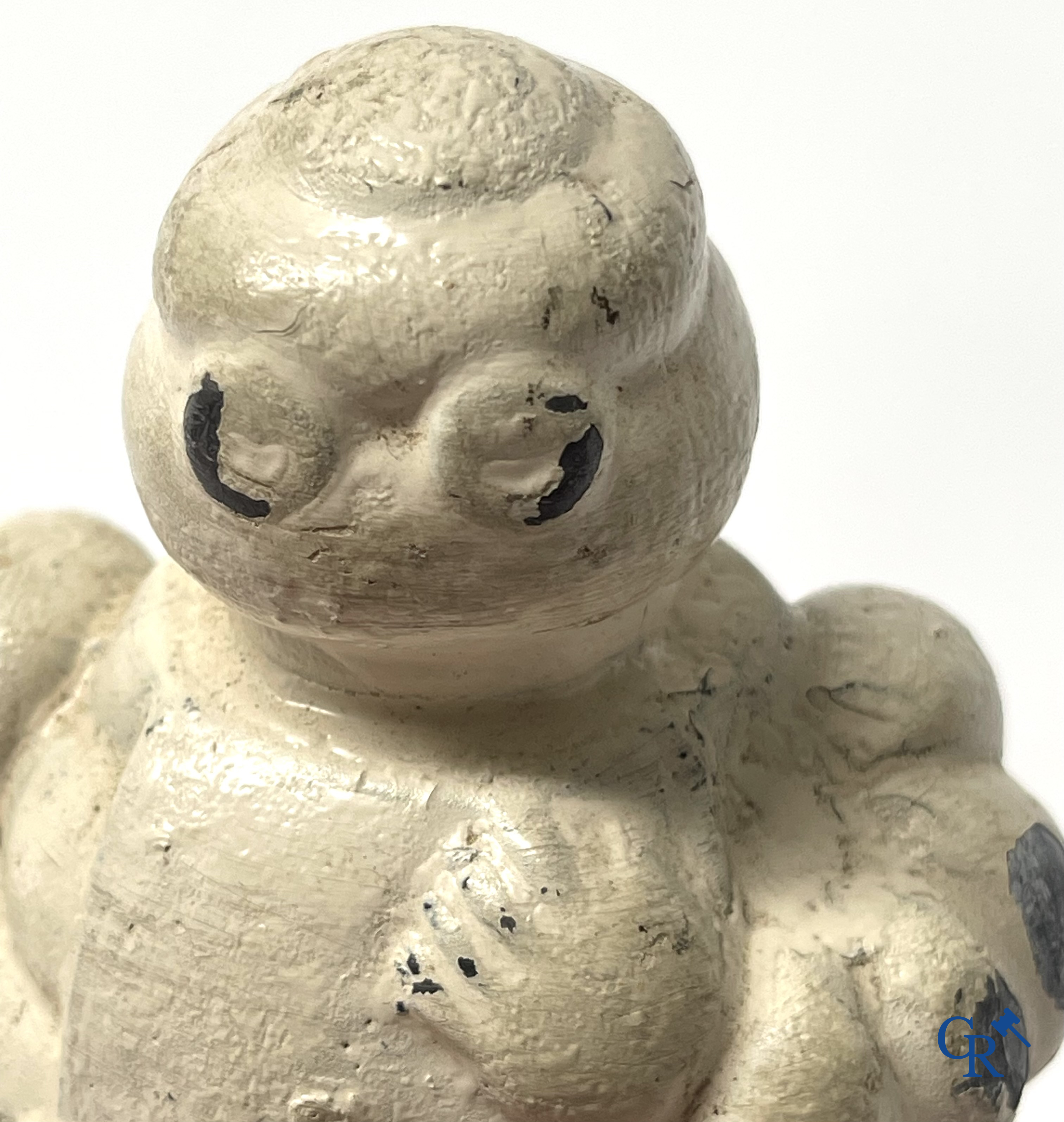 Michelin, a Bibendum in painted lead, original version. 1950's.