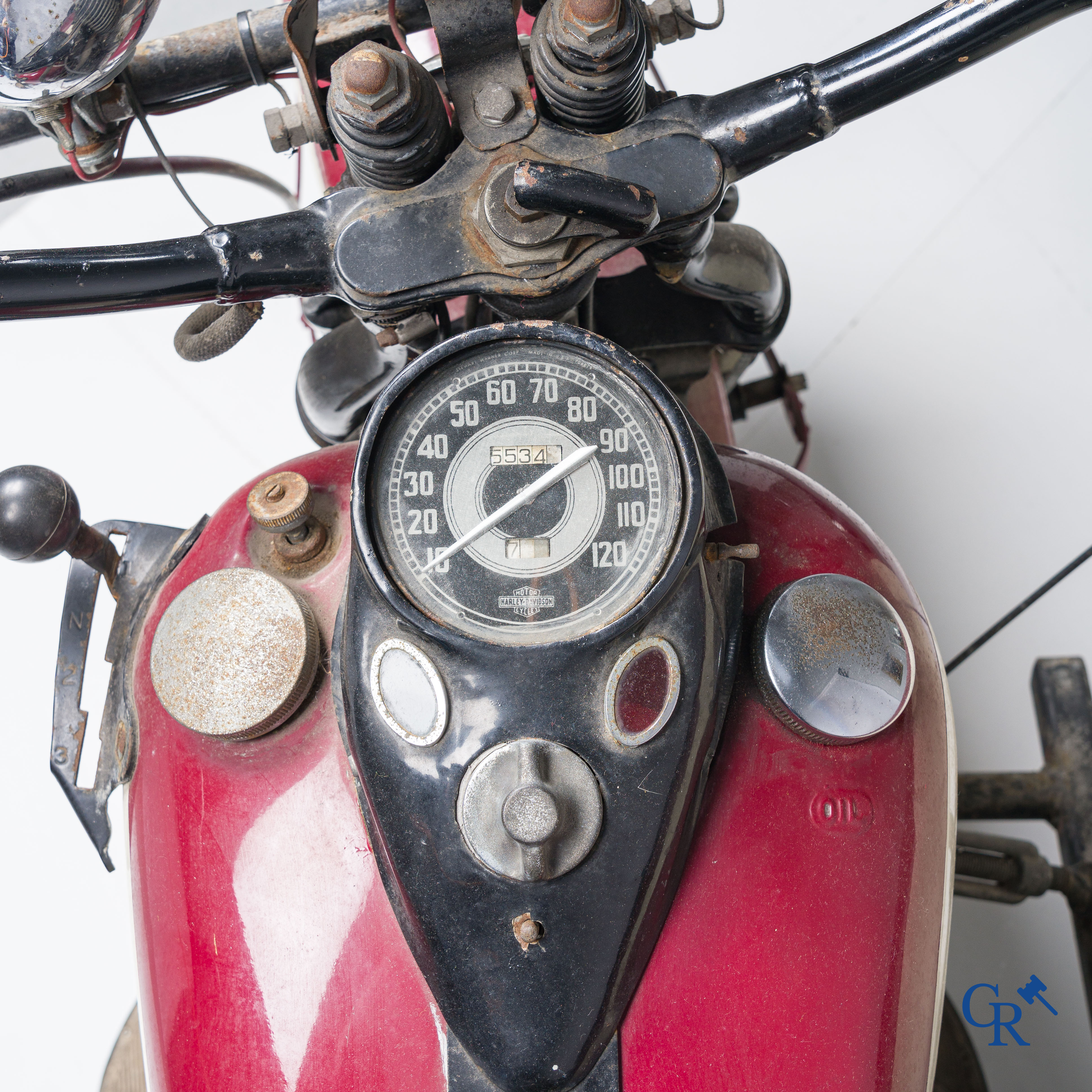 Harley Davidson, type WLA 750cc, circa 1940. With sidecar from a later period. (barn find)