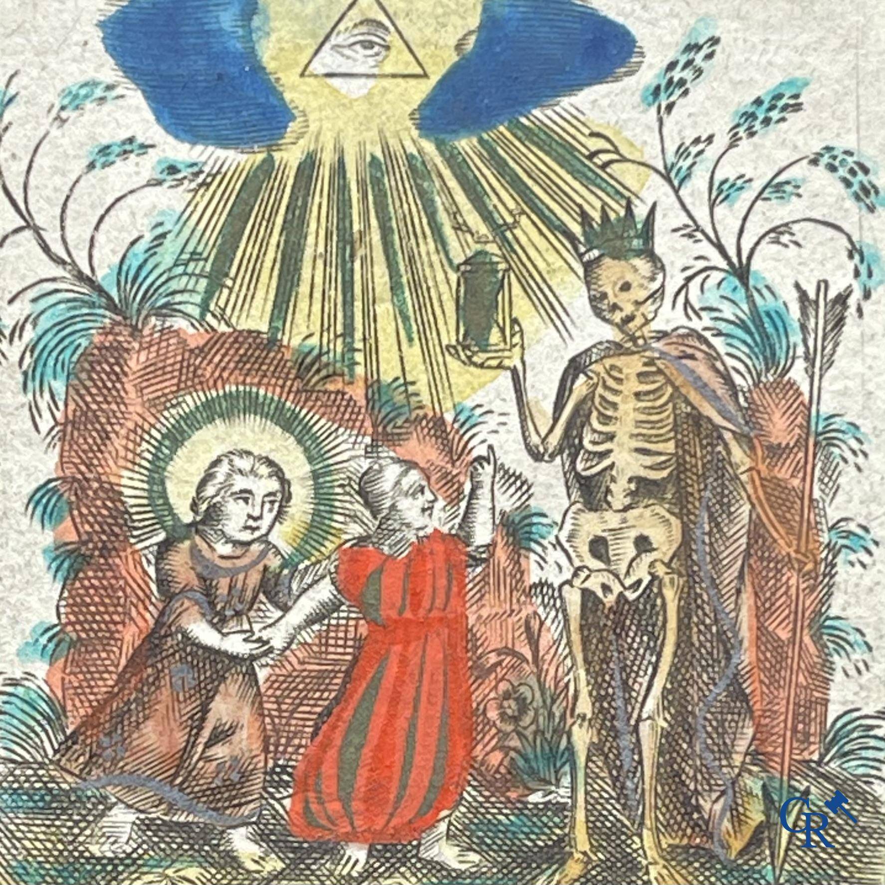 Religious objects: Important collection of pious images and devotion prints, Flanders, 17th-18th-19th centuries.