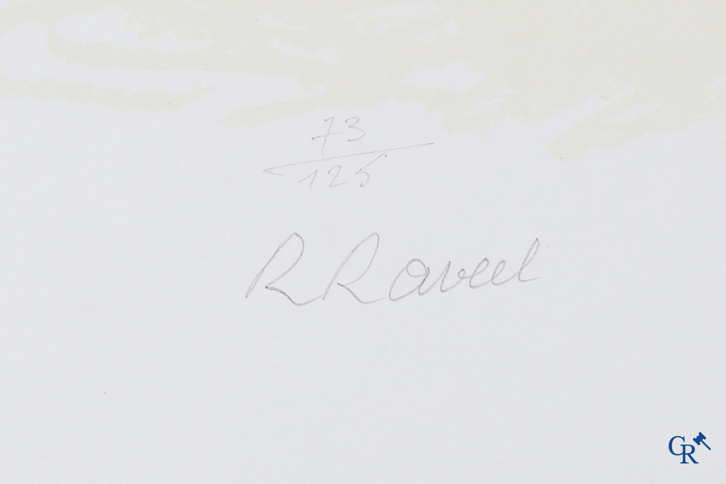 Roger Raveel (1921-2013)(*) "Puis elle s'assit à une table". Importante sérigraphie en couleurs. Numérotée 73/125.