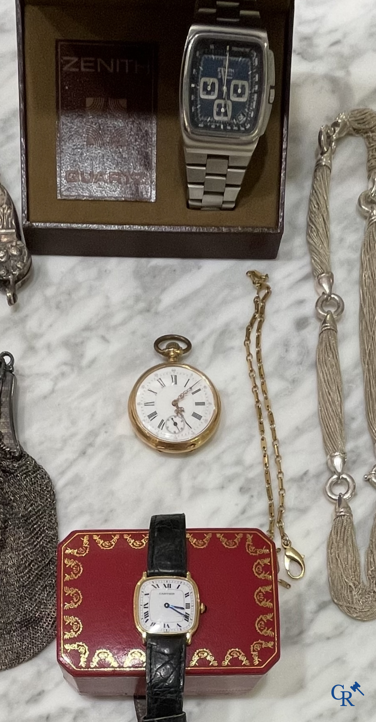Montres. Montre de poche en or 750/°00.
