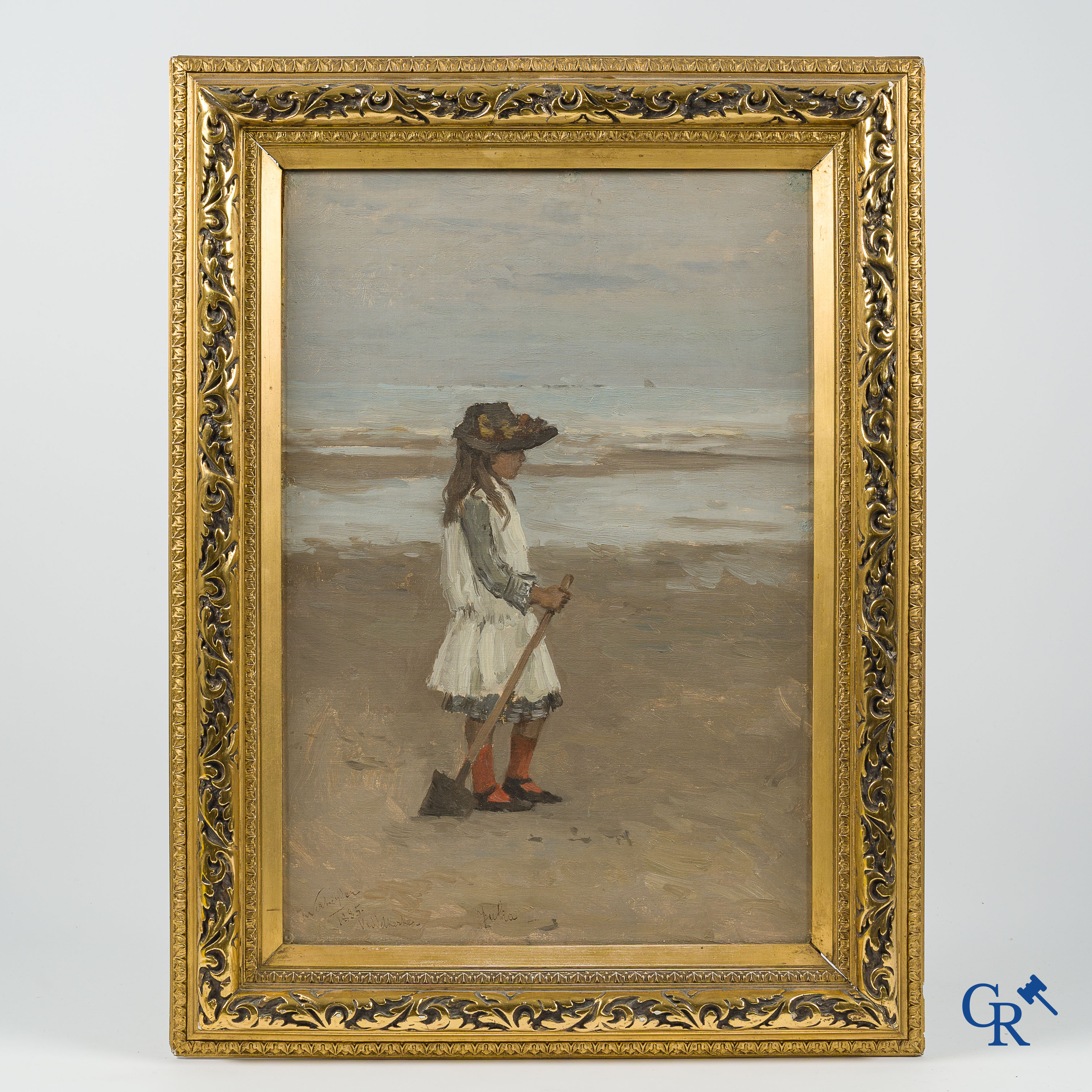 Isidore Verheyden (1846-1905) "Julia" Signé et daté en bas à gauche. Middelkerke, 1885.