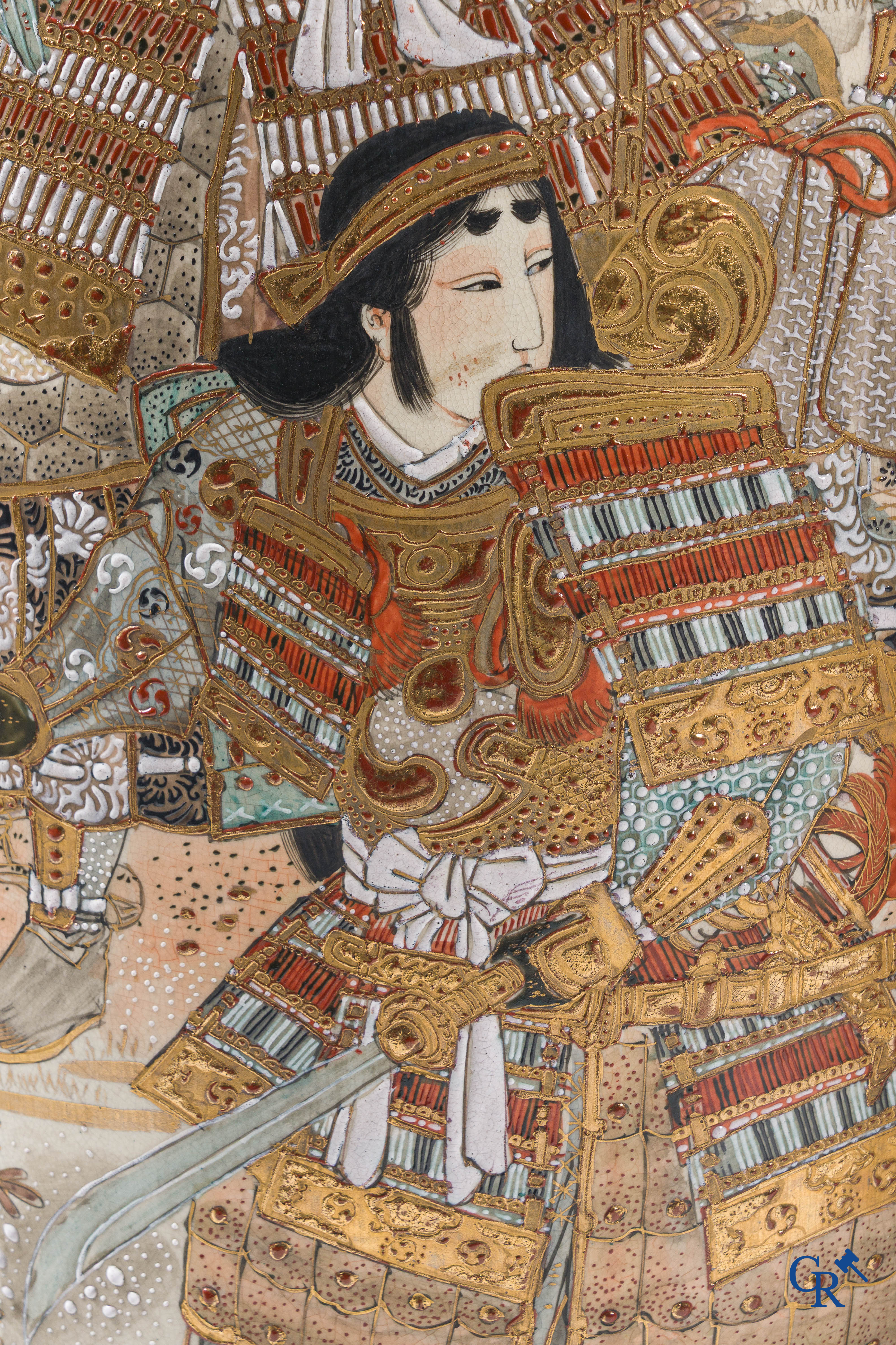 Art Asiatique. Art japonais. Exceptionnelle grande paire de vases Satsuma finement décorés. XIXe siècle.