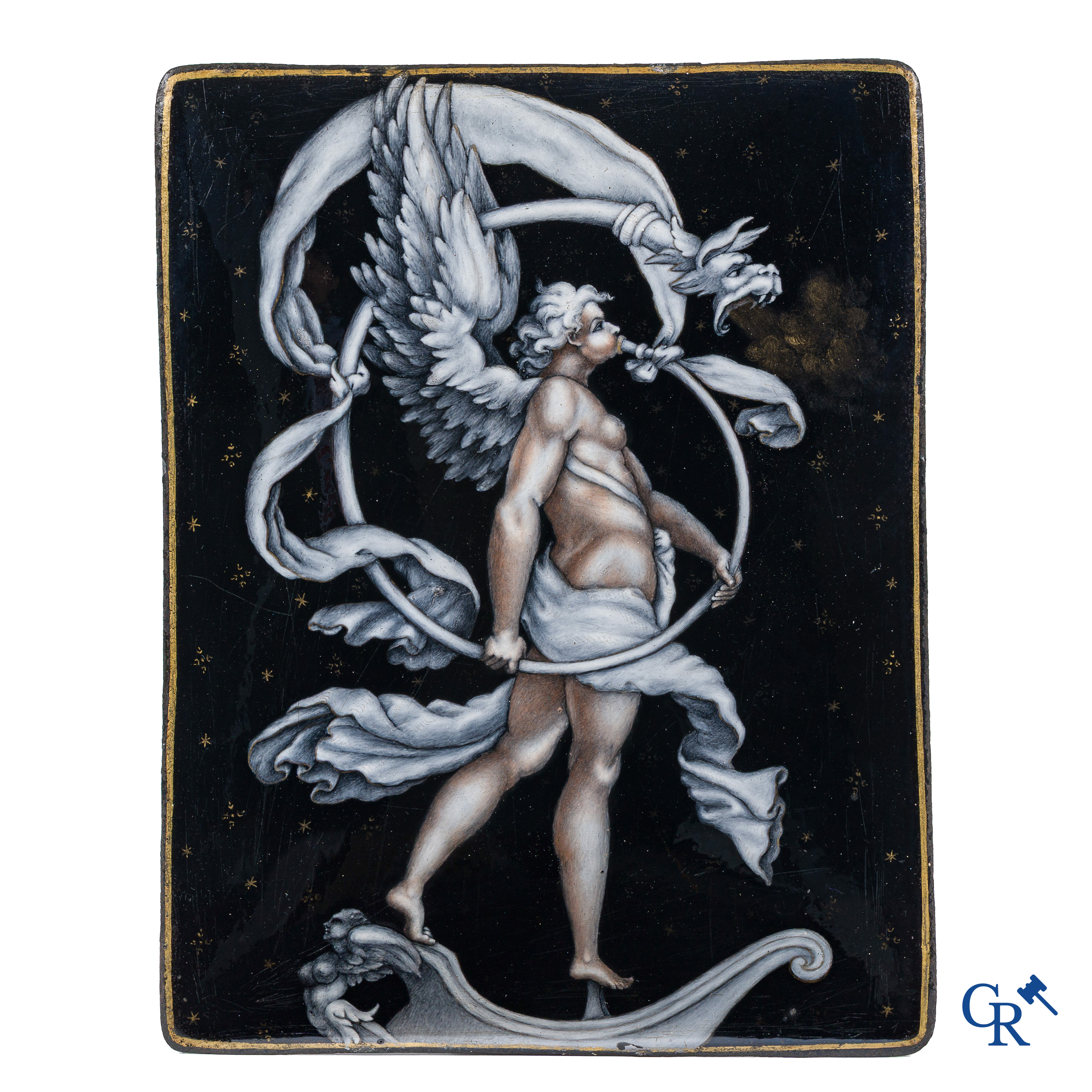 Cherubino Alberti (1553-1615) Uitzonderlijke plakket in Limoges emaille naar een tekening van Cherubino Alberti.