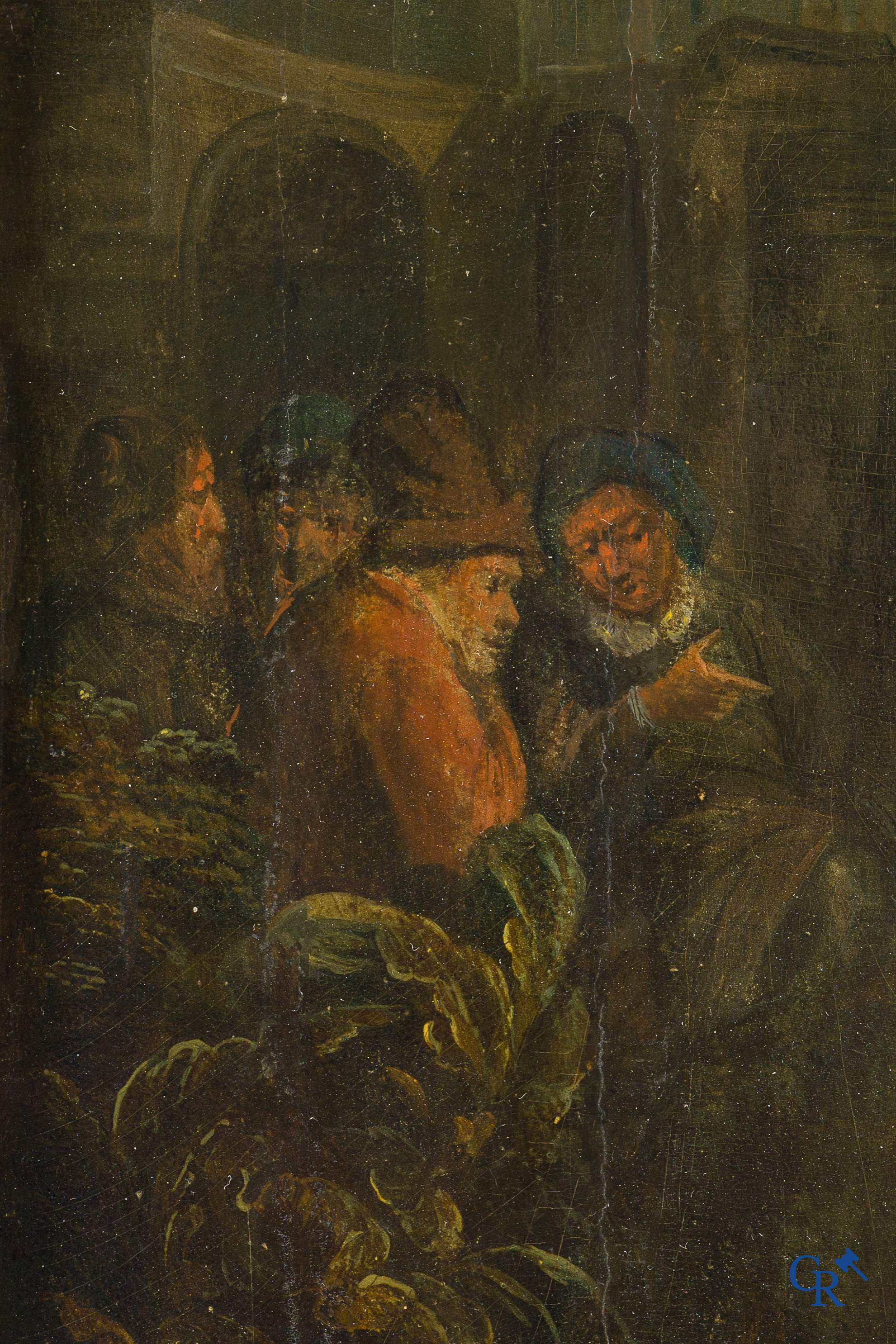 Schilderij. Naar Rembrandt van Rijn. De kruisafname. Olie op paneel, geparketteerd. 18e eeuw.