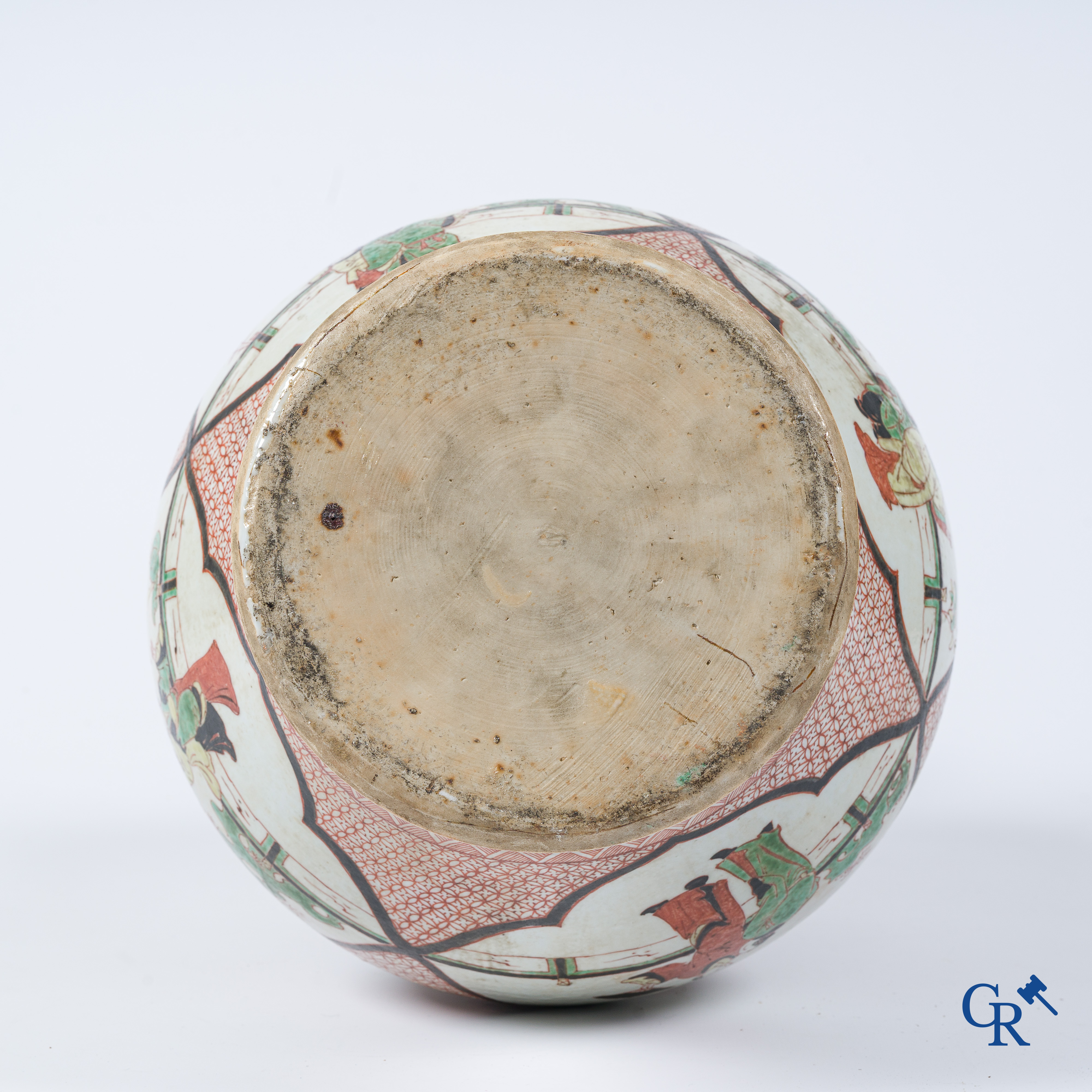 Art Asiatique. Porcelaine chinoise. Un grand vase à double gourde. XVIIIe-XIXe siècle.