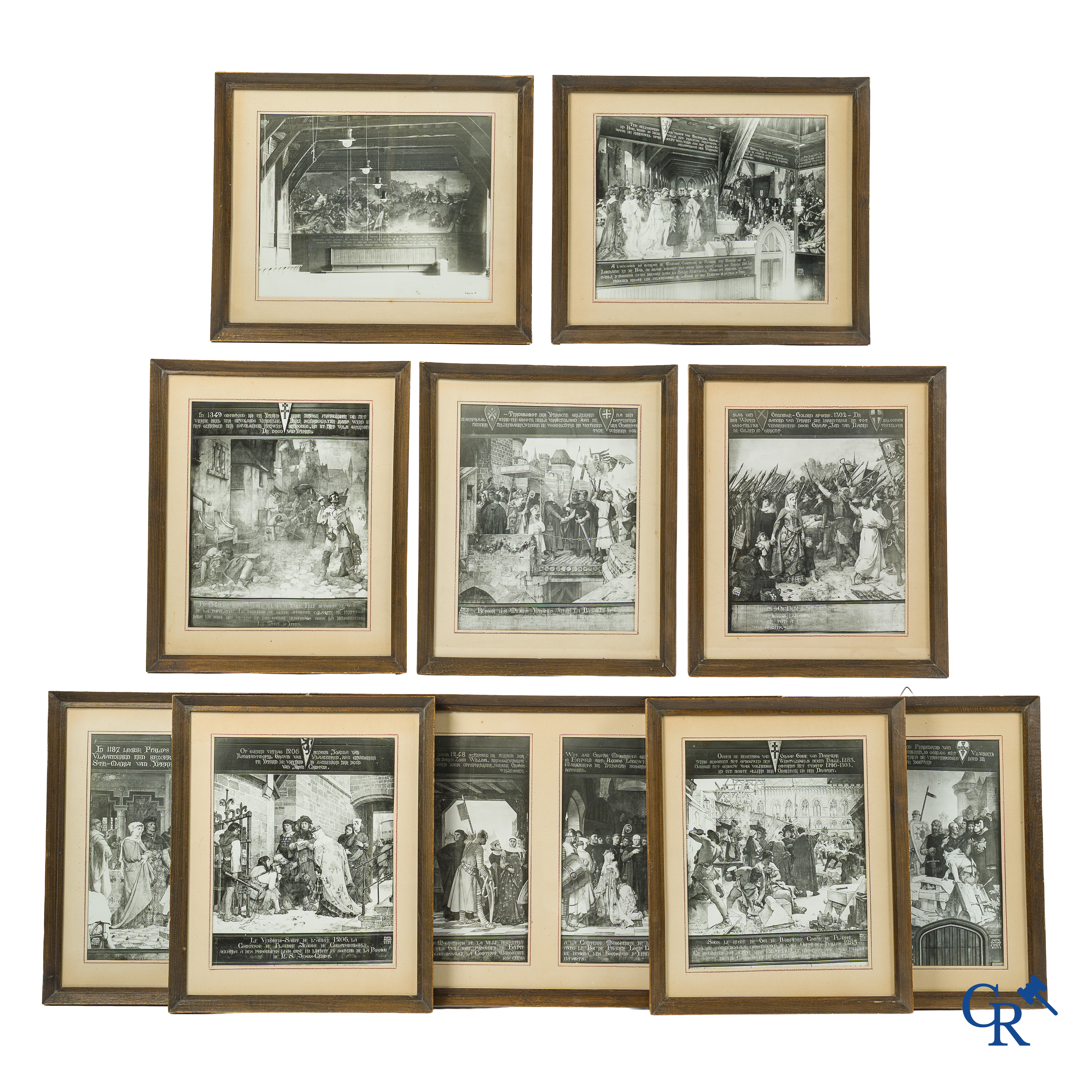 Fotografie. Maurice Antony (Ieper 1883-Oostende 1963) Uitzonderlijk ensemble van 11 originele ingelijste foto's.