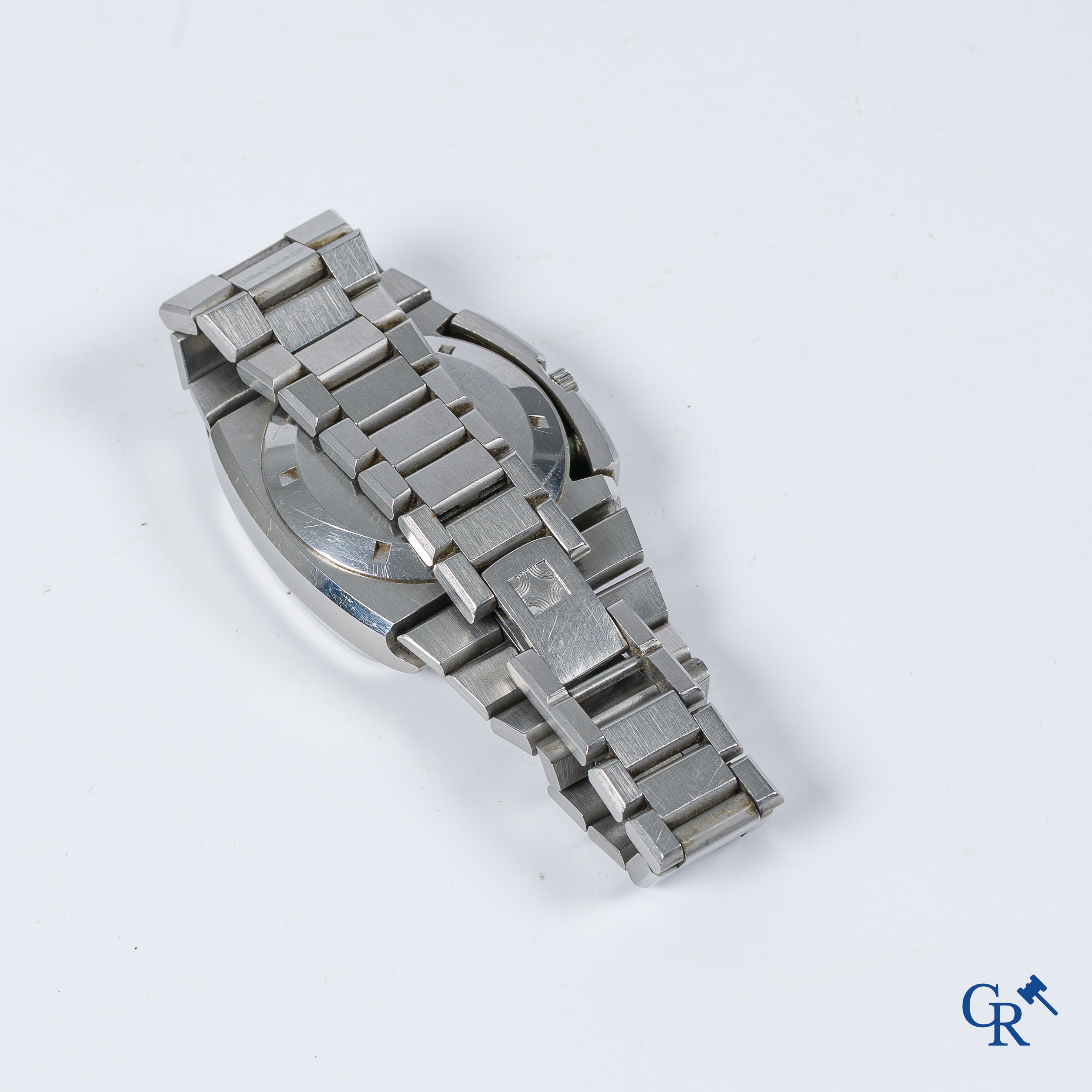 Zenith. Montre-bracelet - chronographe pour homme El Primero Big Blue TV case dans sa boîte d'origine. Travail Suisse. Vers 1970.
