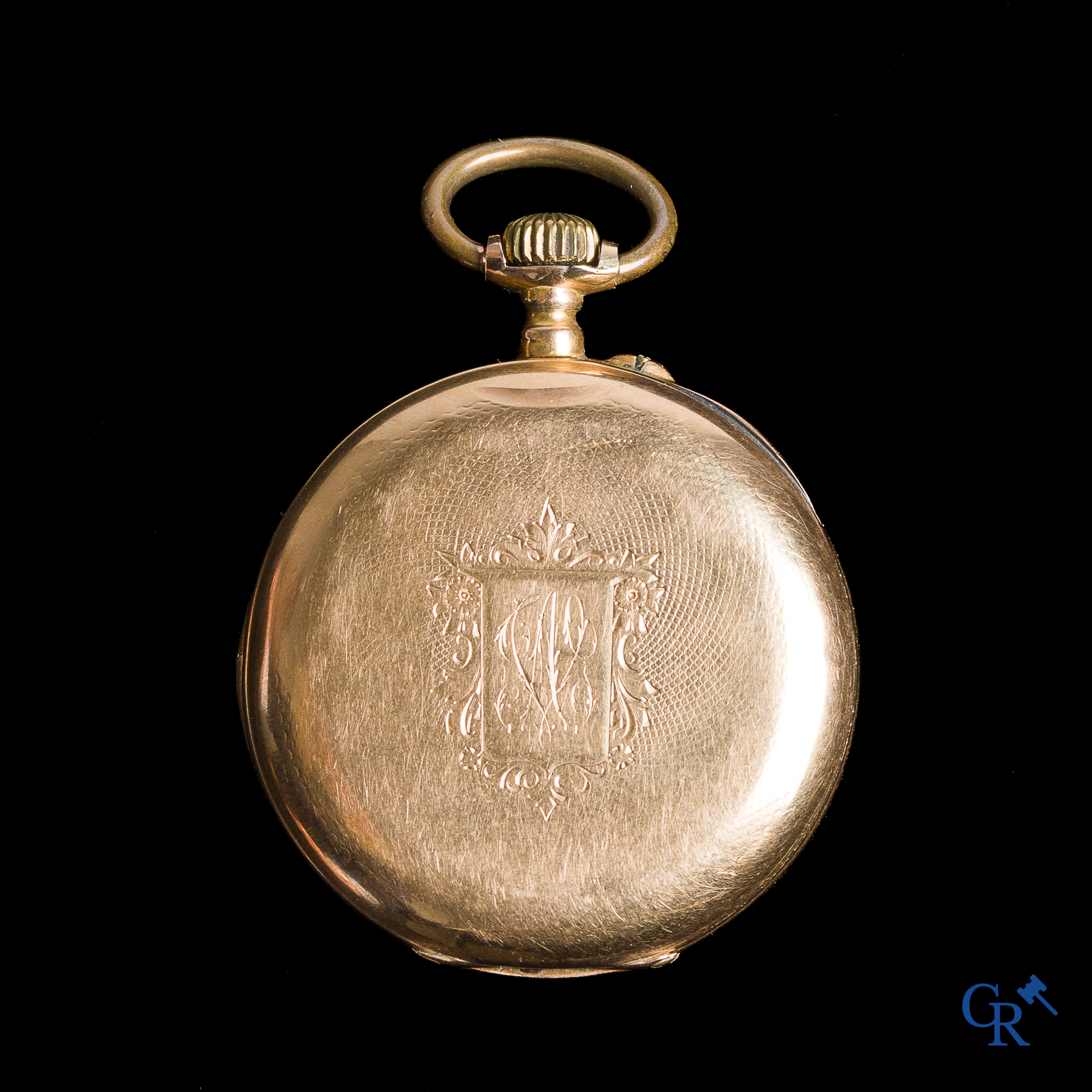 Montres. Montre de poche en or 750/°00.