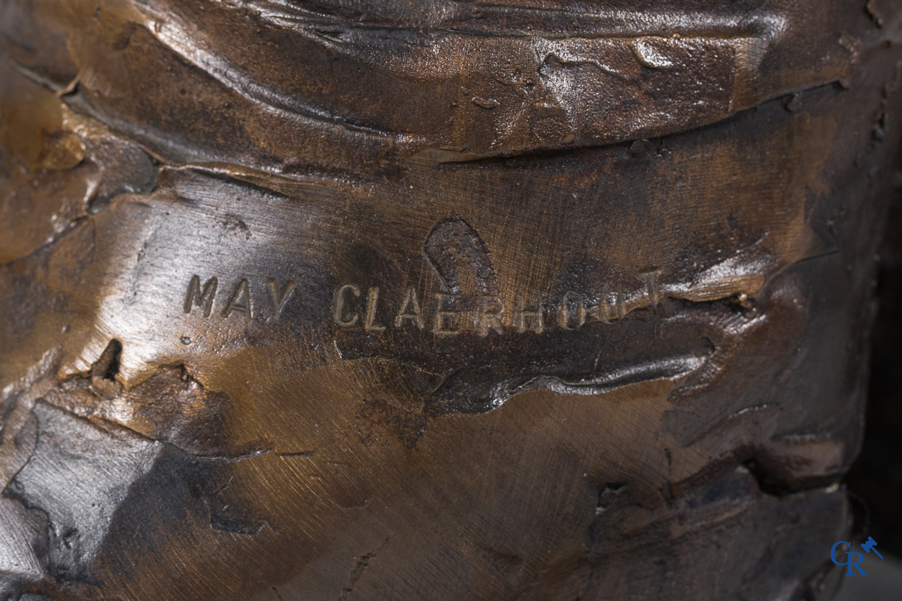 May Claerhout (1939-2016)(*) "L'arbre généalogique" Importante sculpture en bronze. Signée.