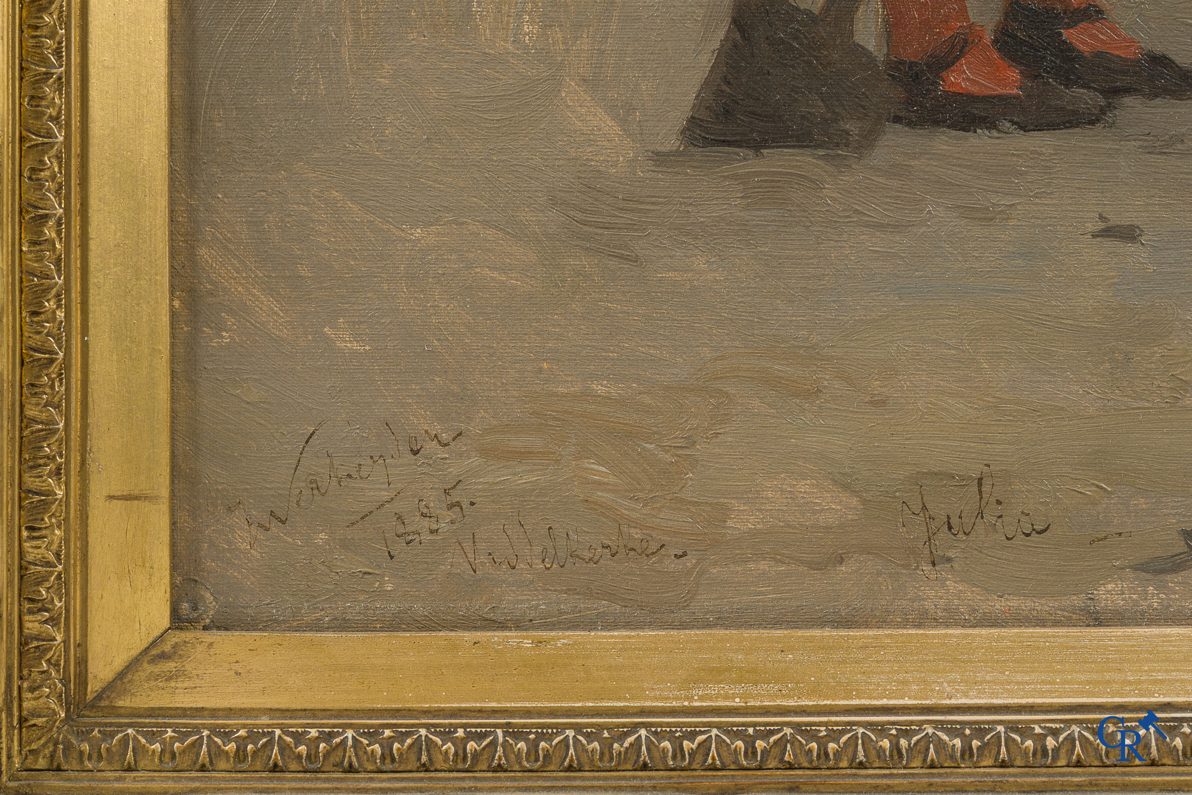 Isidore Verheyden (1846-1905) "Julia" Signé et daté en bas à gauche. Middelkerke, 1885.