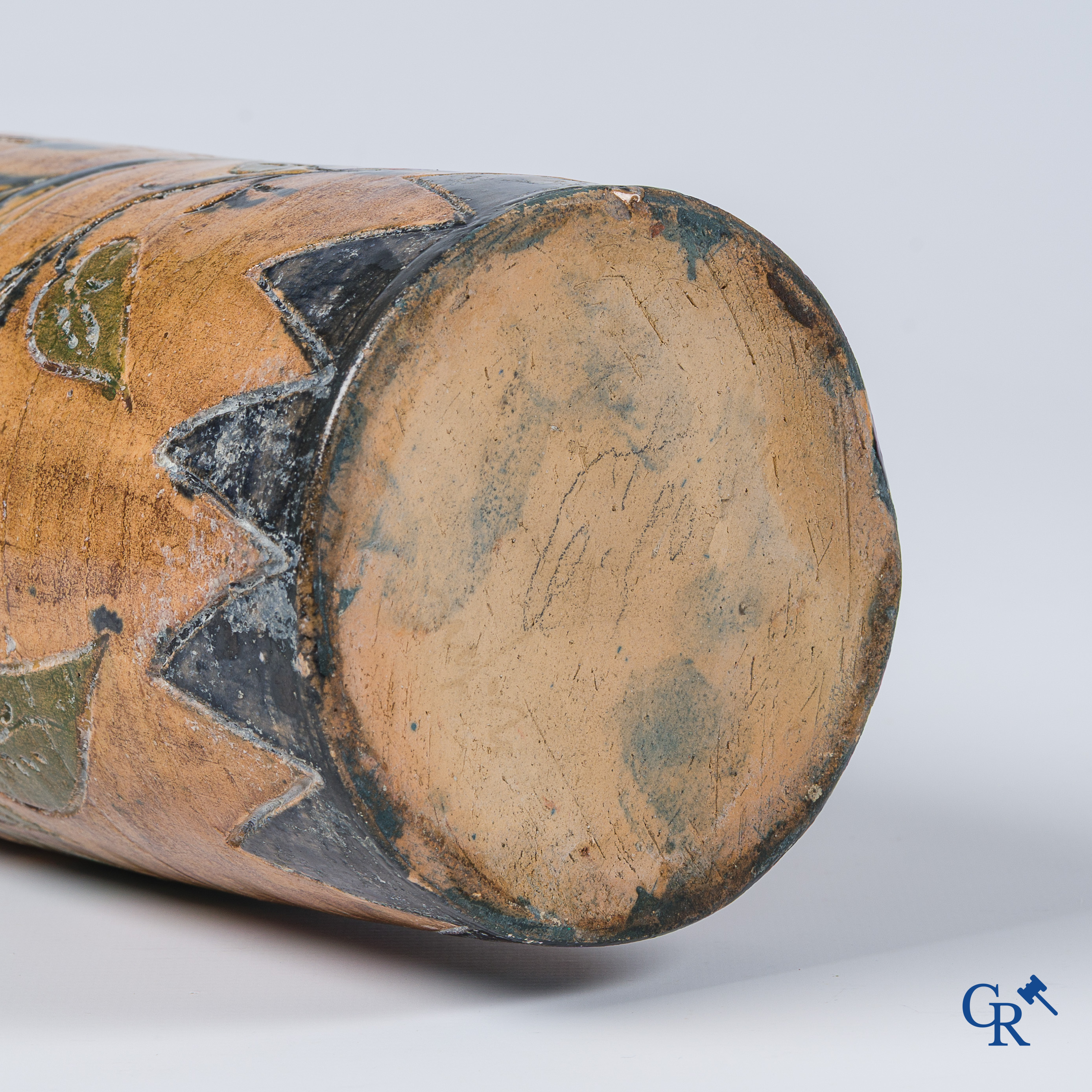 Poterie flamande. Ateliers Bourgoignie à Bredene. Vase Art Nouveau dit "Lange Nelle". Vers 1900.