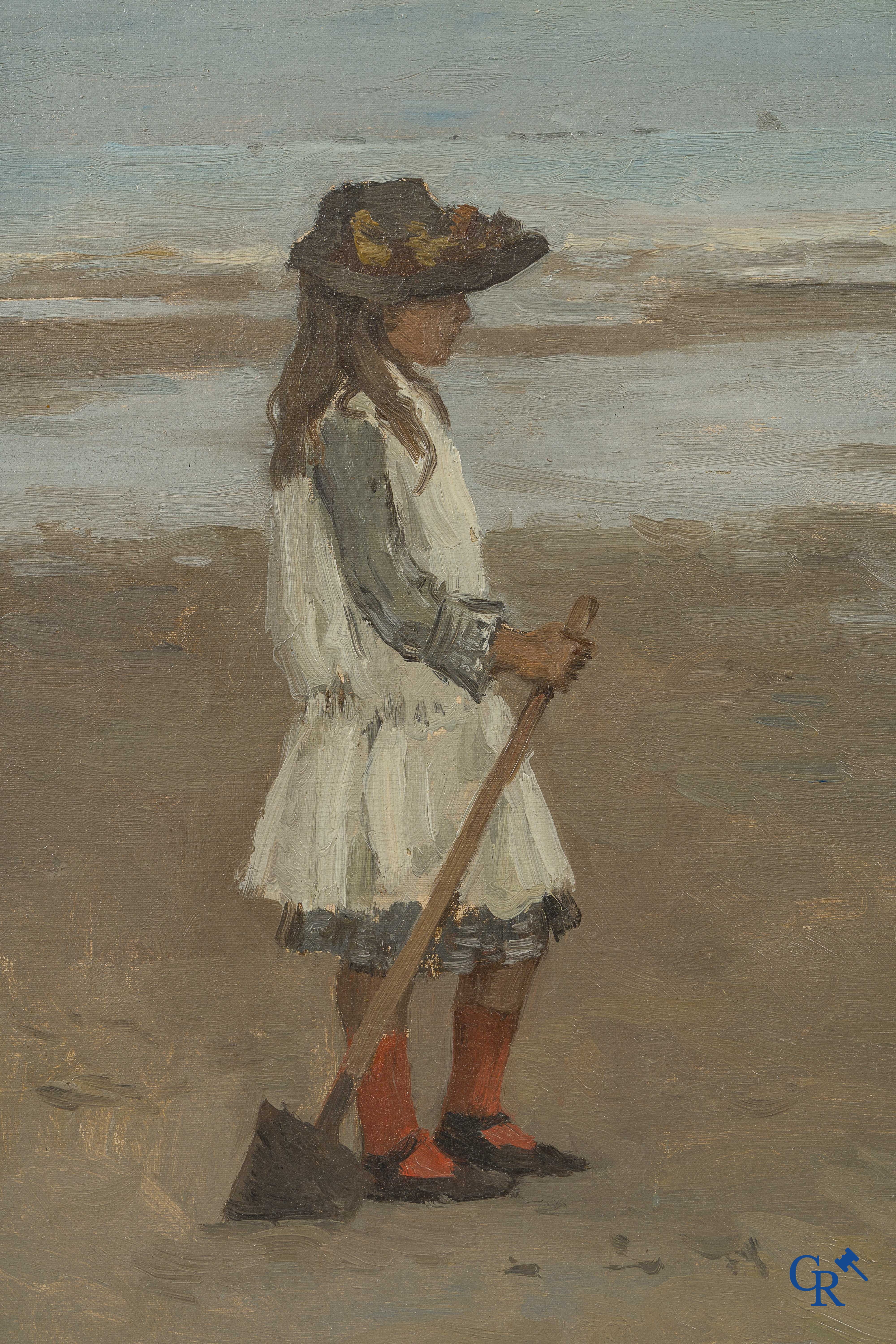 Isidore Verheyden (1846-1905) "Julia" Signé et daté en bas à gauche. Middelkerke, 1885.
