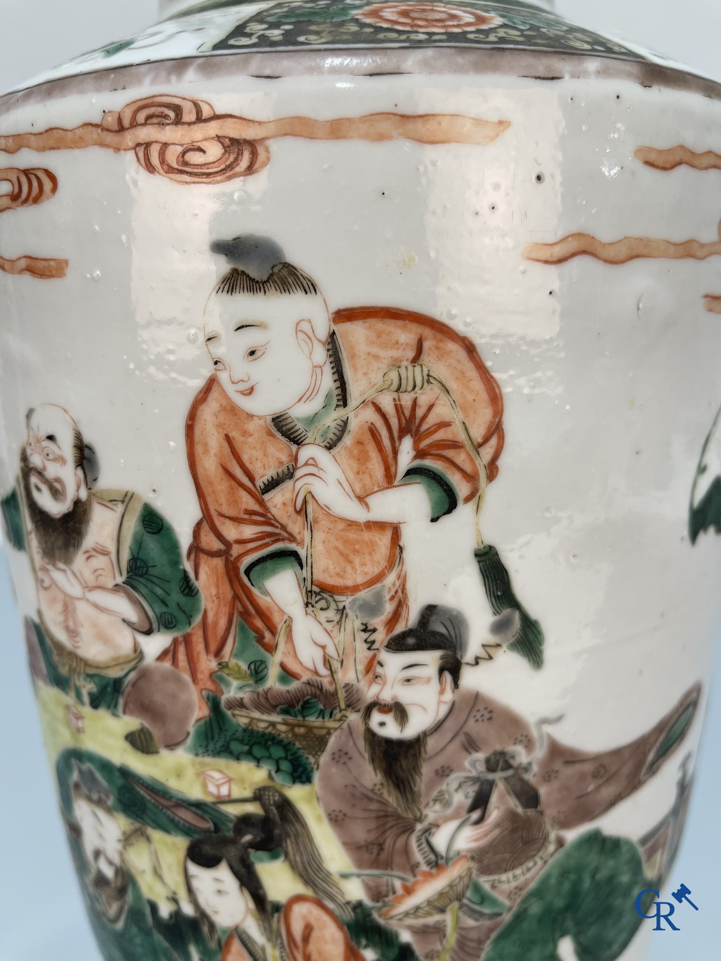Asian Art, Chinese porcelain, a Chinese famille verte vase.