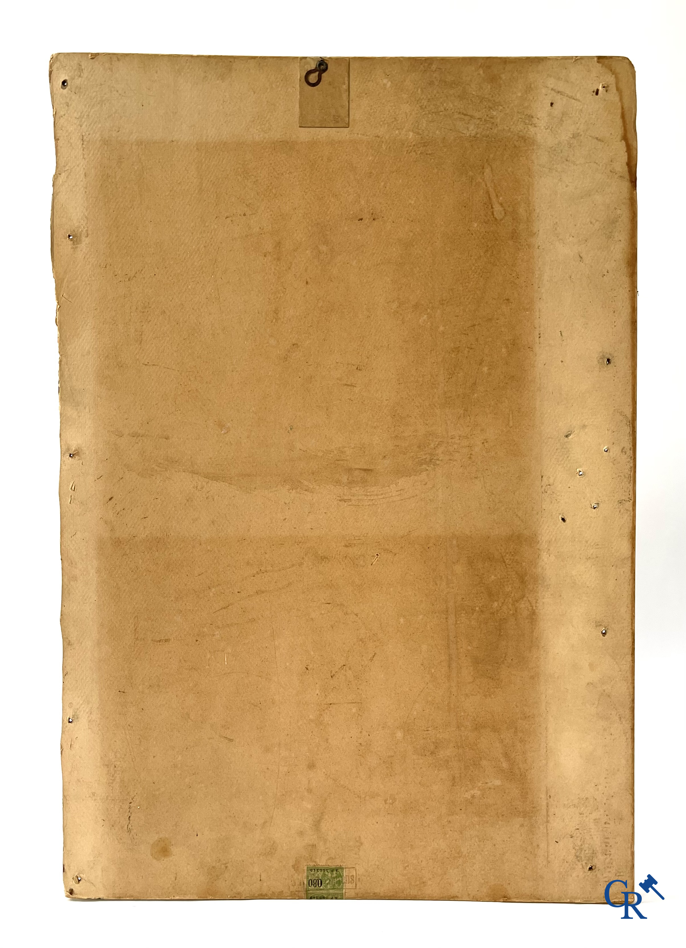 Cigarettes Xanthia, Géo Dorival. Zeldzame publiciteit op hard karton voor Xanthia sigaretten. Circa 1930.