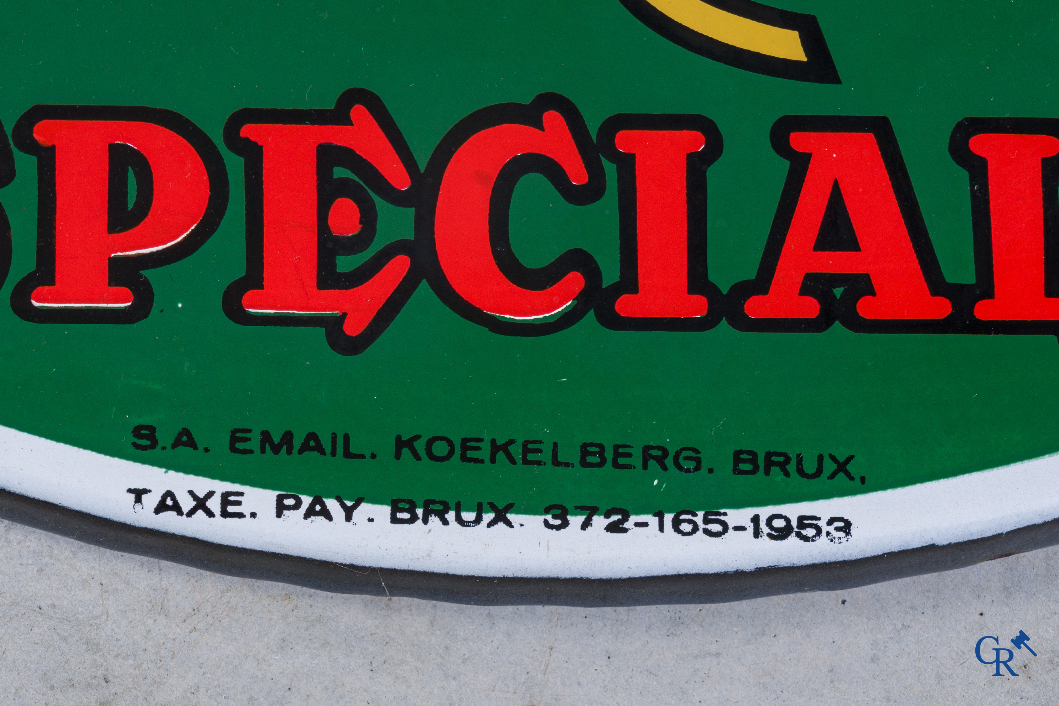 Oud-Ale speciale, original enamel advertising sign from the 50's, emaillerie Koekelberg Bruxelles.