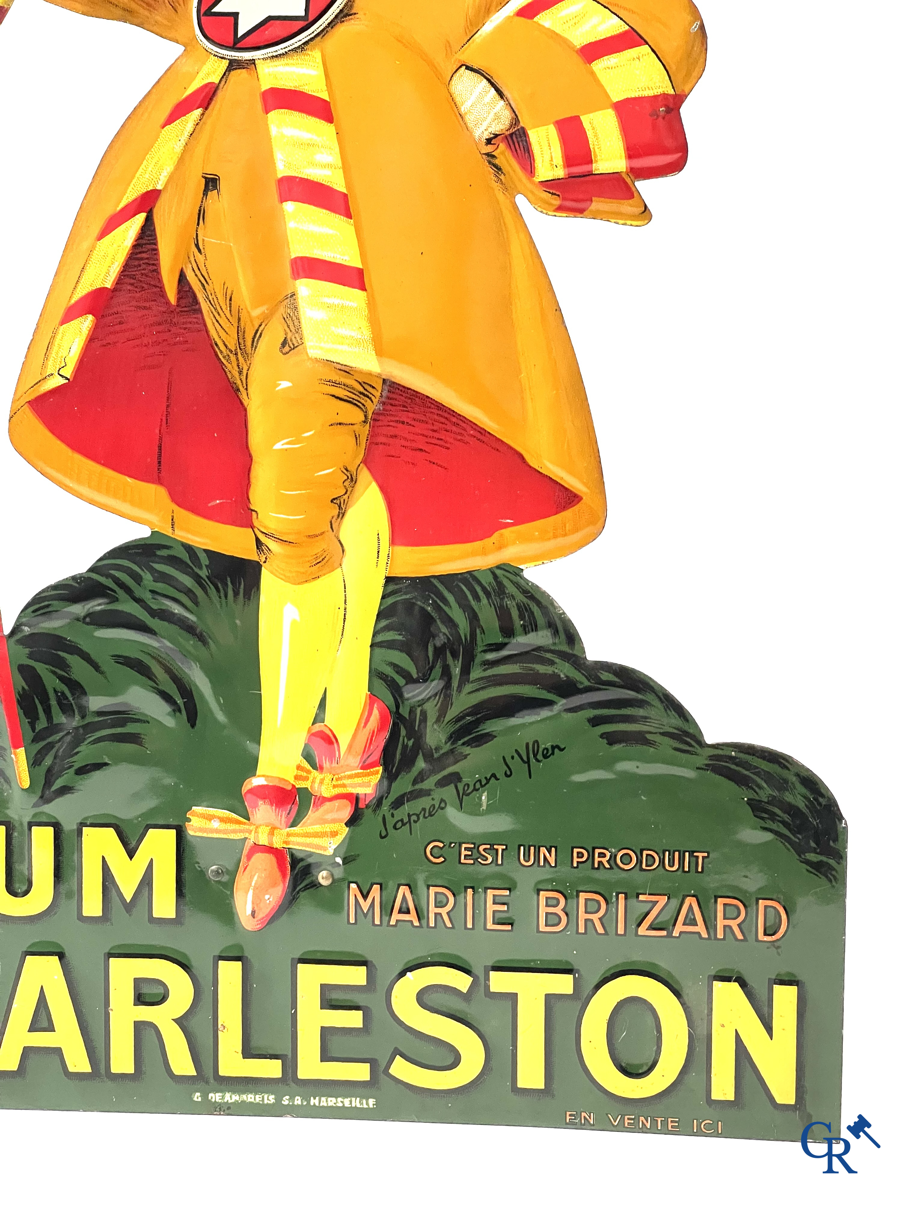 Jean D'Ylen, Publiciteit in bedrukt blik voor Rhum Charleston van Marie Brizard.