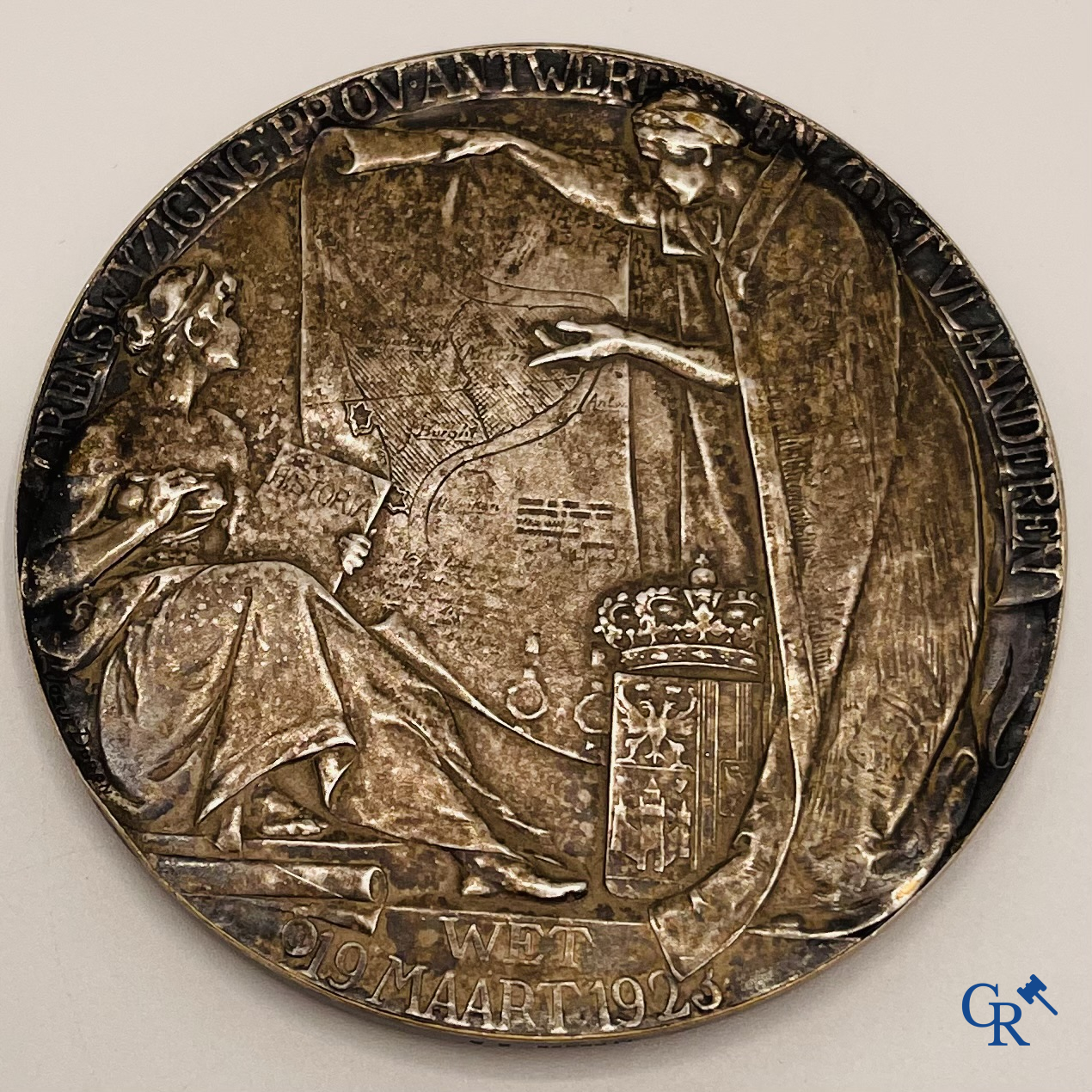 Josuë Dupon: Rare medal: Border change Province of Antwerp and East Flanders. Flemish Head.