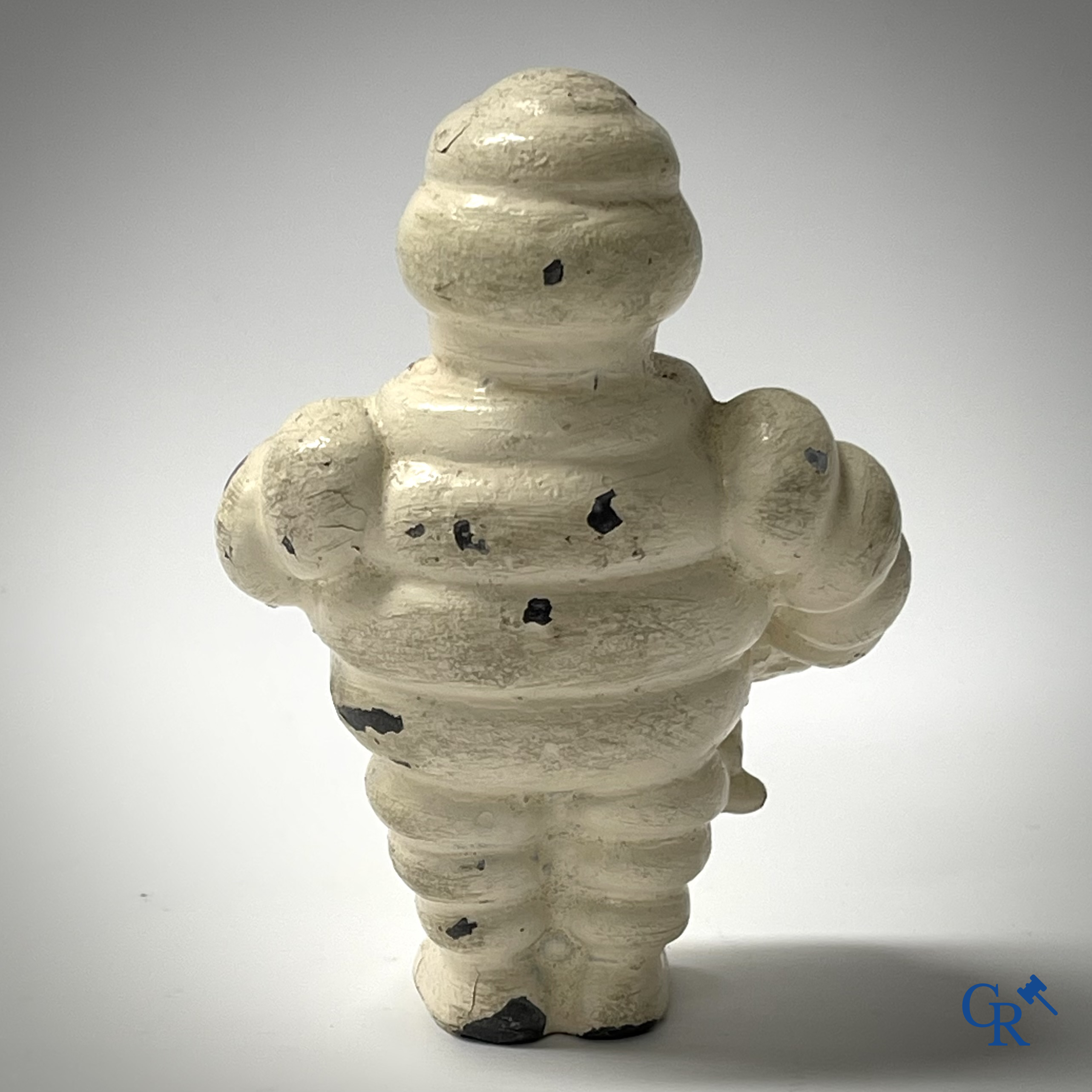 Michelin, a Bibendum in painted lead, original version. 1950's.