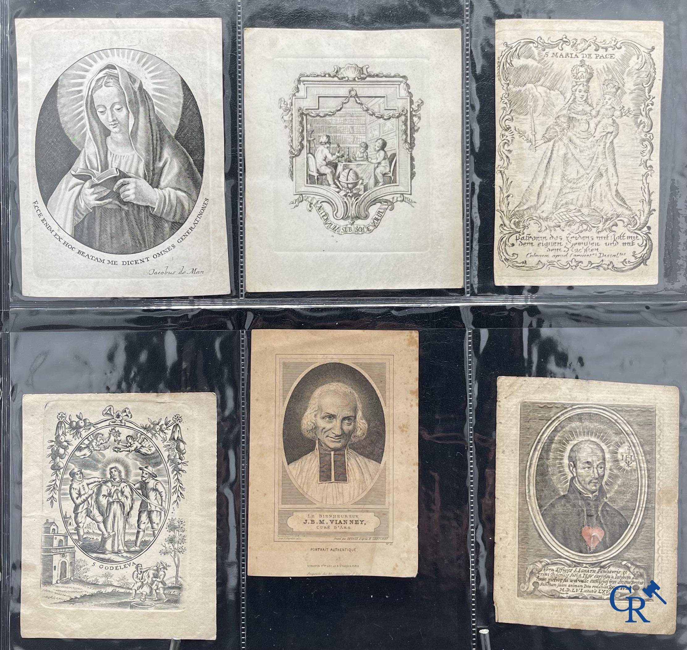 Religious objects: Important collection of pious images and devotion prints, Flanders, 17th-18th-19th centuries.