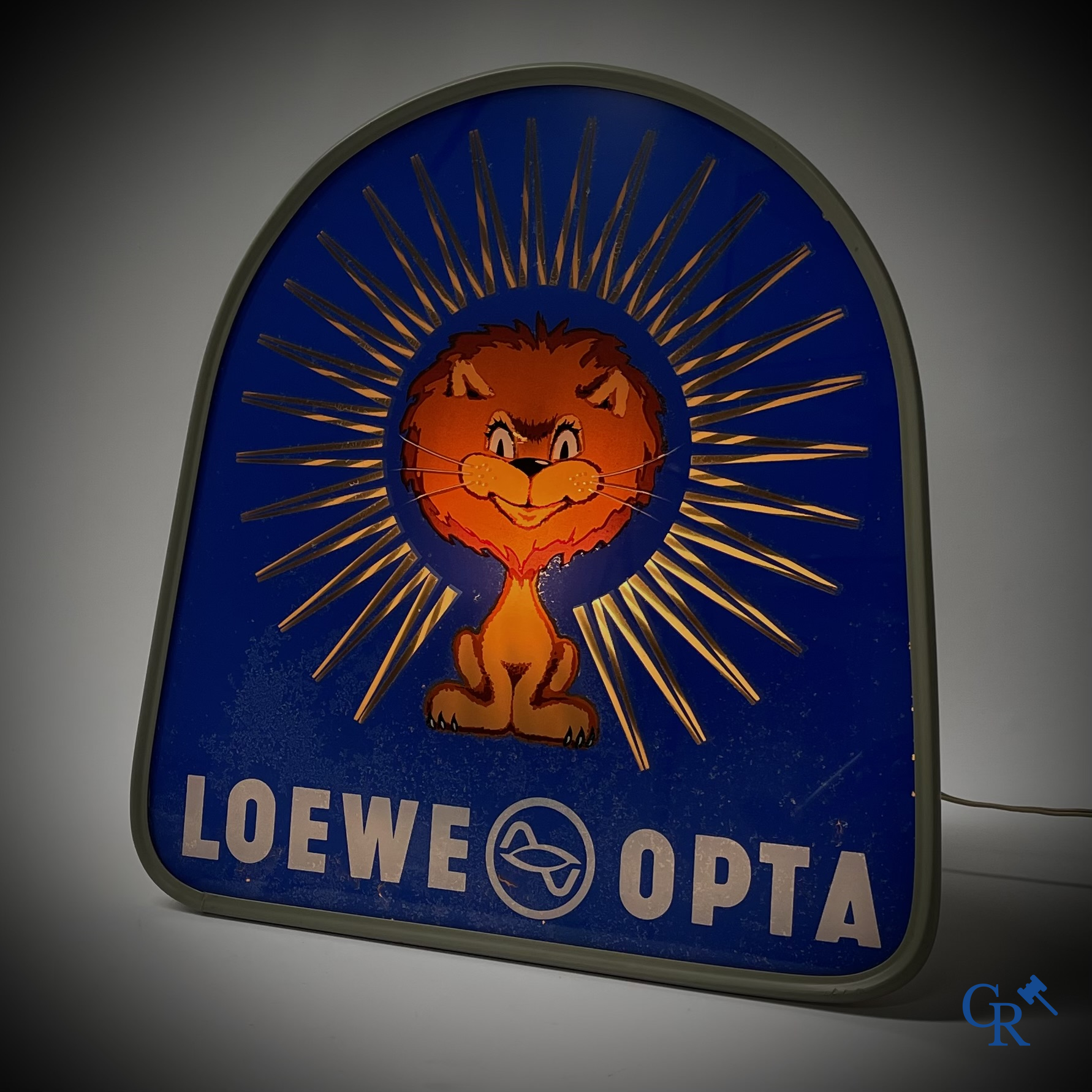 Loewe Opta, publicity light advertising for radios by Loewe Opta. 1950's-60's.