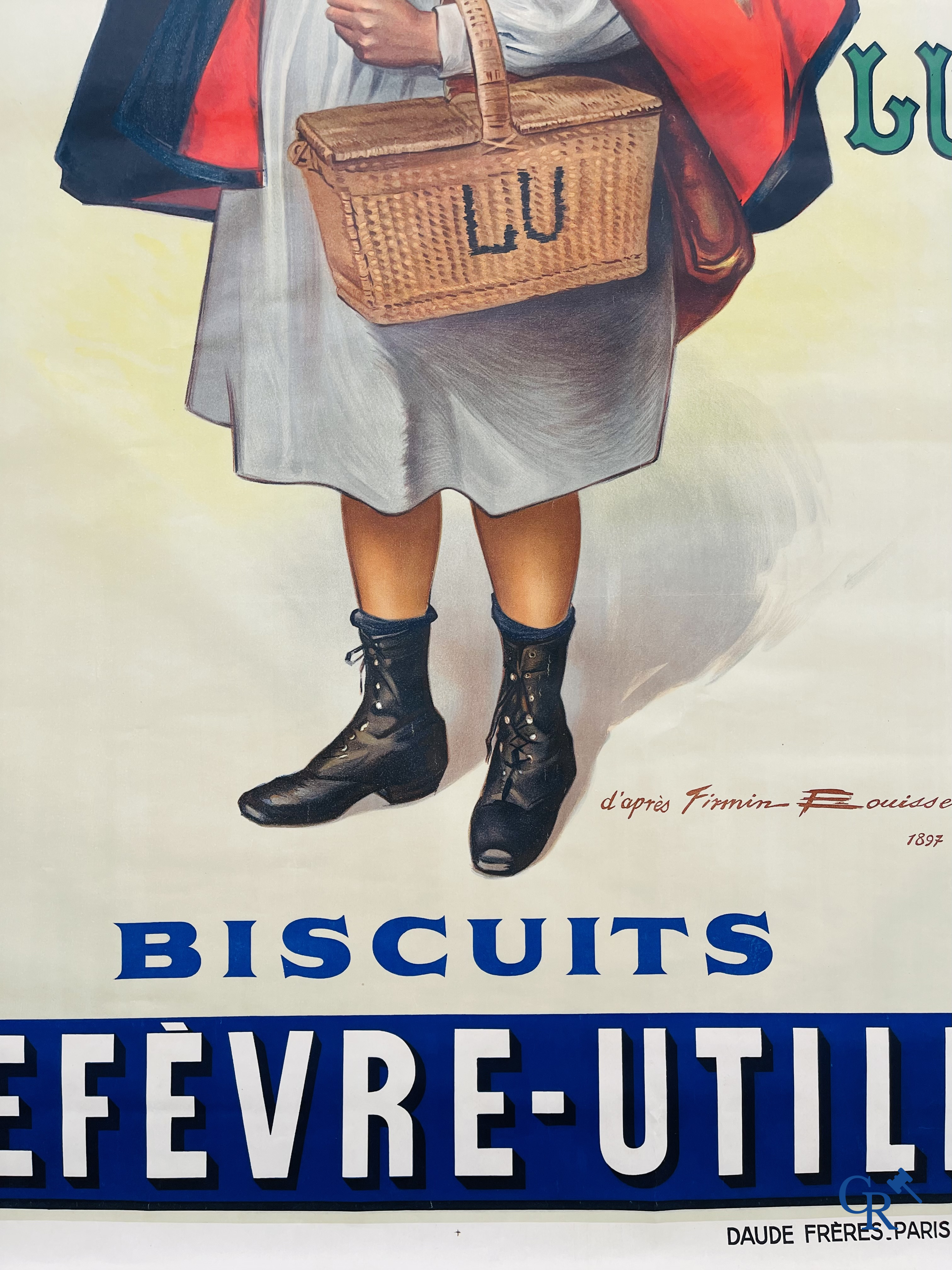 Firmin Bouisset (1859-1925) LU, biscuits Lefèvre-Utile. Lithographie publicitaire pour Petit-Beurre. Daude Frères-Paris.