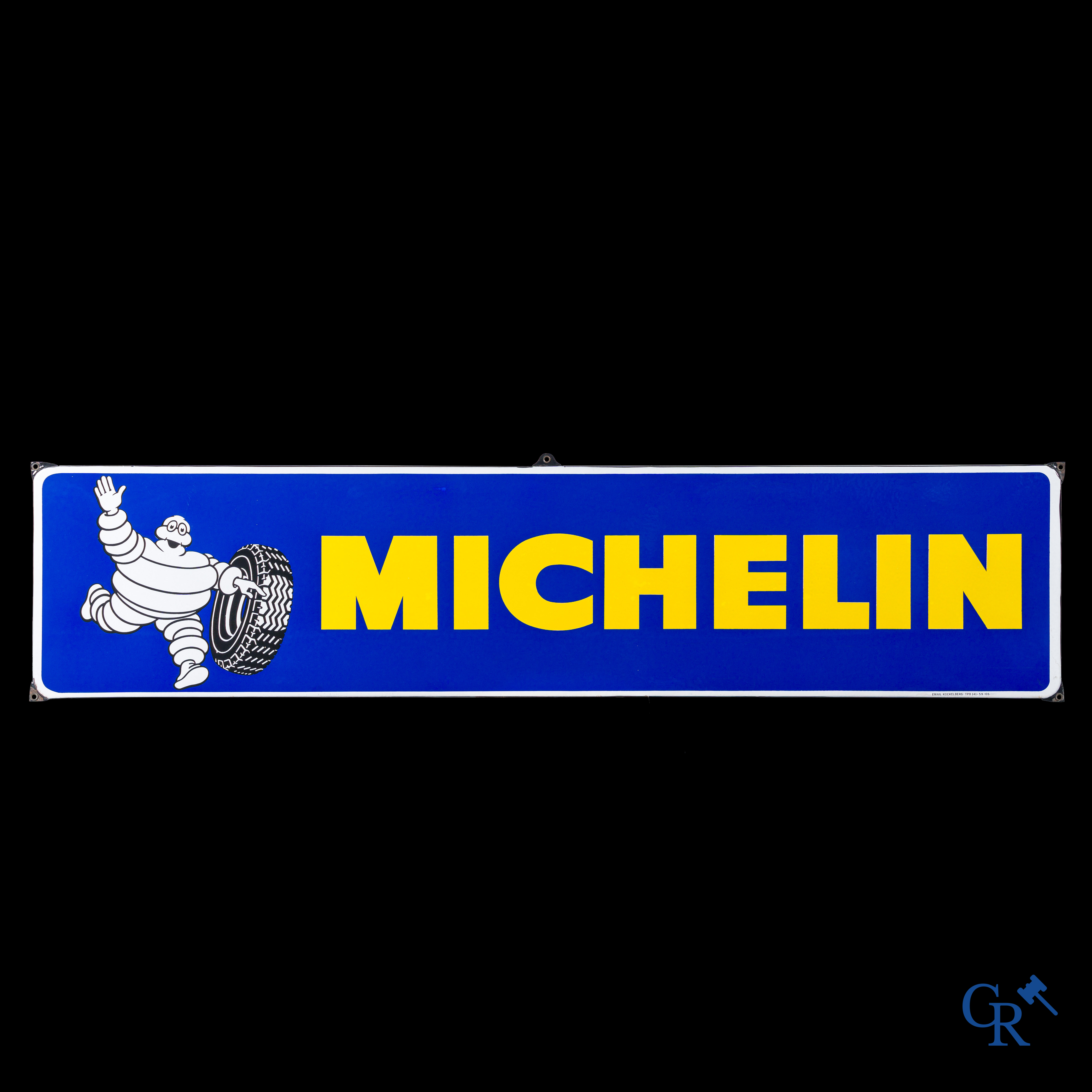Michelin, enamel sign with Bibendum. 1960's. Email. Koekelberg. Mint condition.
