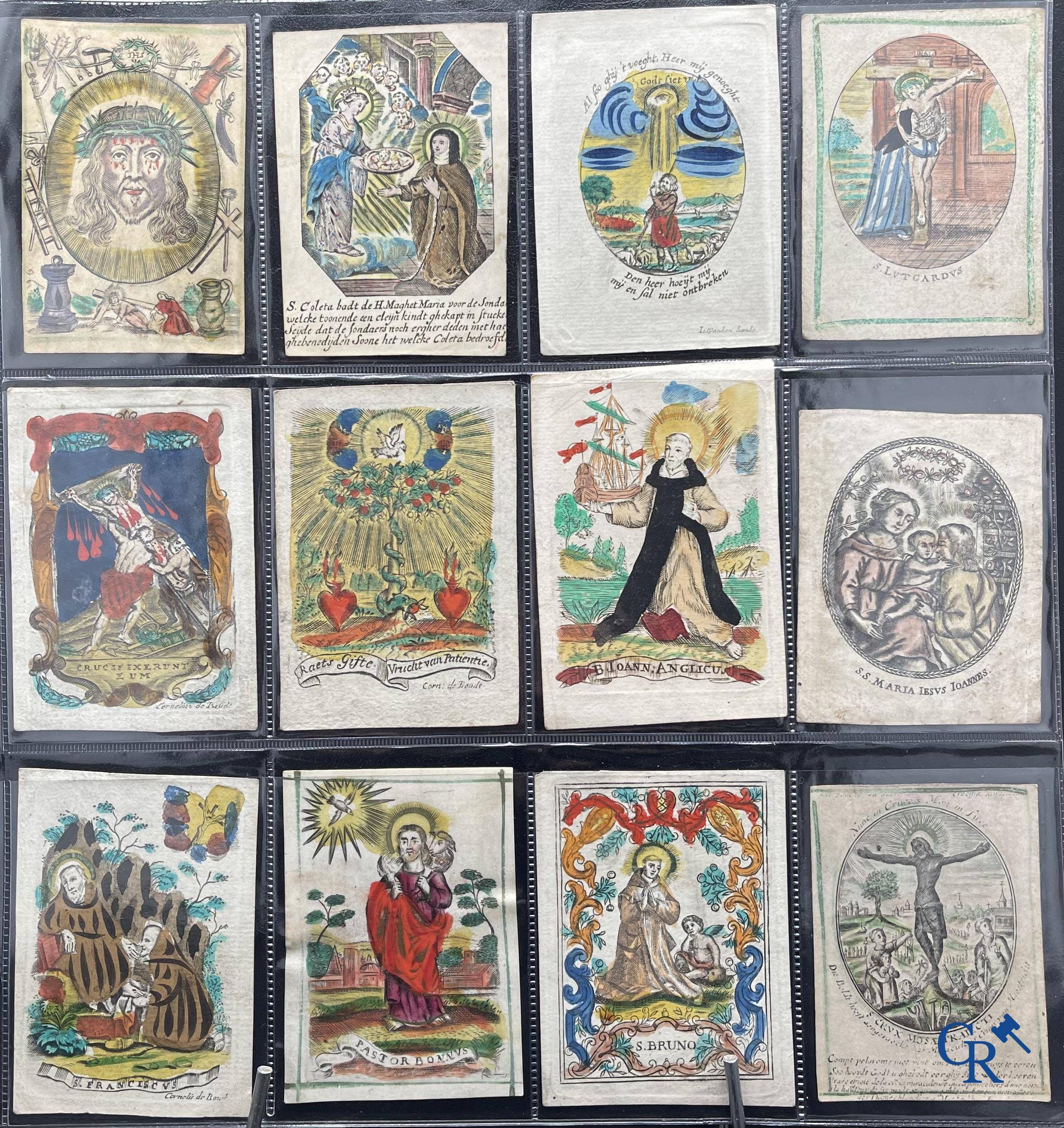 Religious objects: Important collection of pious images and devotion prints, Flanders, 17th-18th-19th centuries.