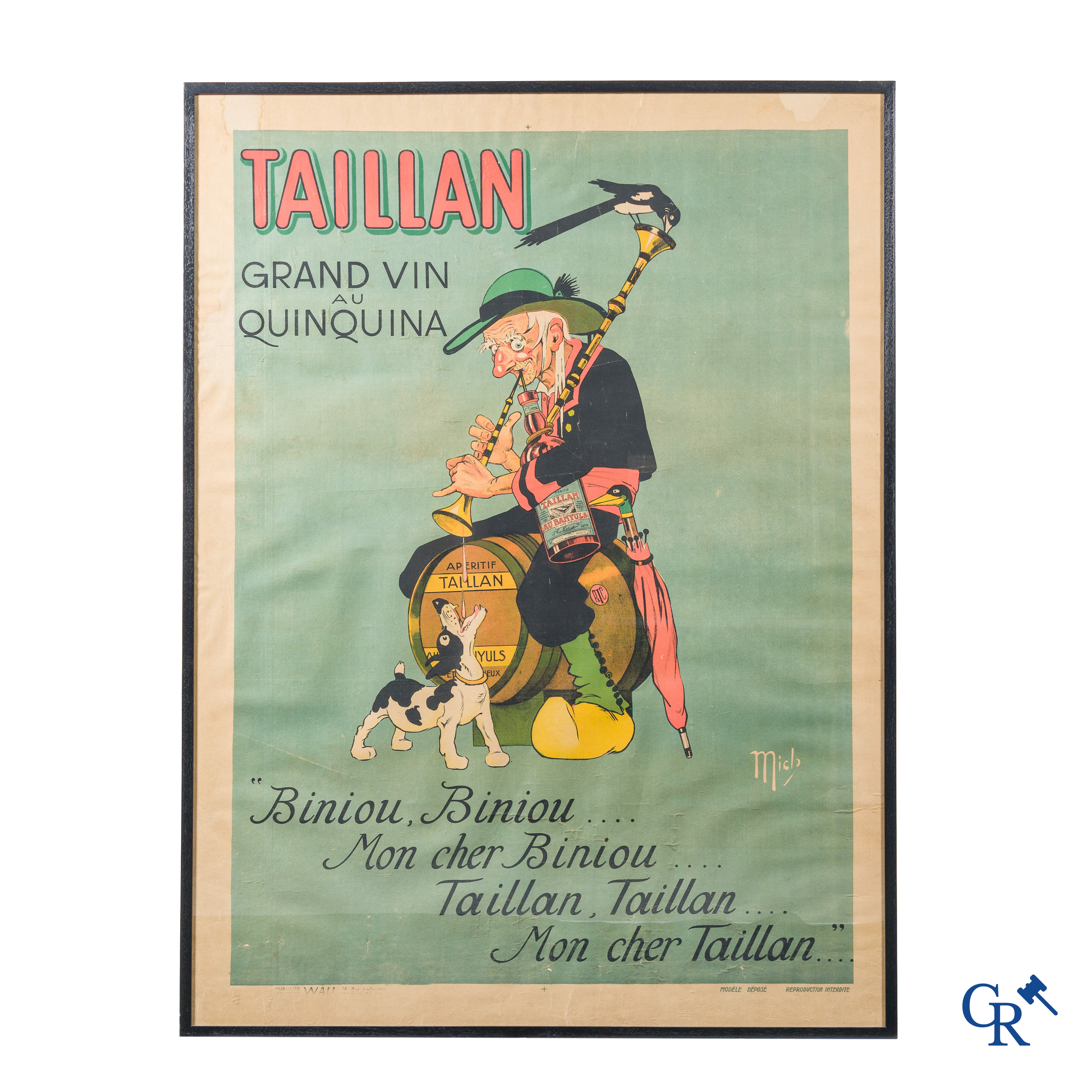 Mich (Jean-Marie Michel Liébeaux - French advertising designer) Taillan Grand vin au Quinquina. Publicity poster.