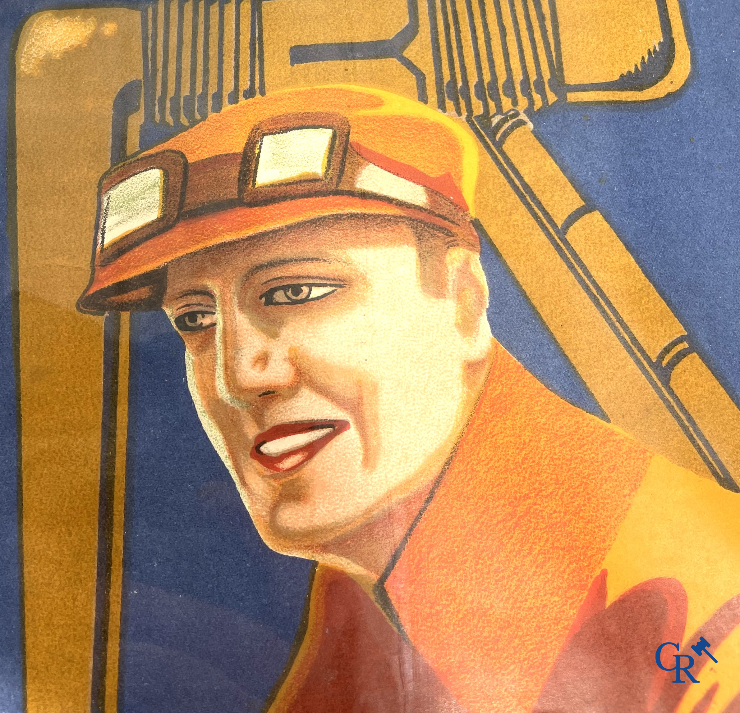 FN Motorcycle factory Herstal, Rare and original publicity poster for the FN motorcycle type Sahara. Around 1930.