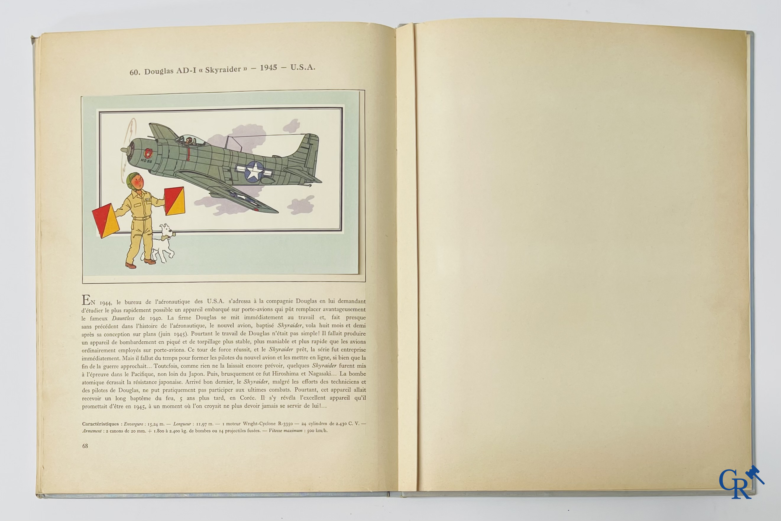 Hergé, L'Aviation Guerre 1939-1945. Collection Voir et Savoir. Copyright 1953. Lombard Brussels.