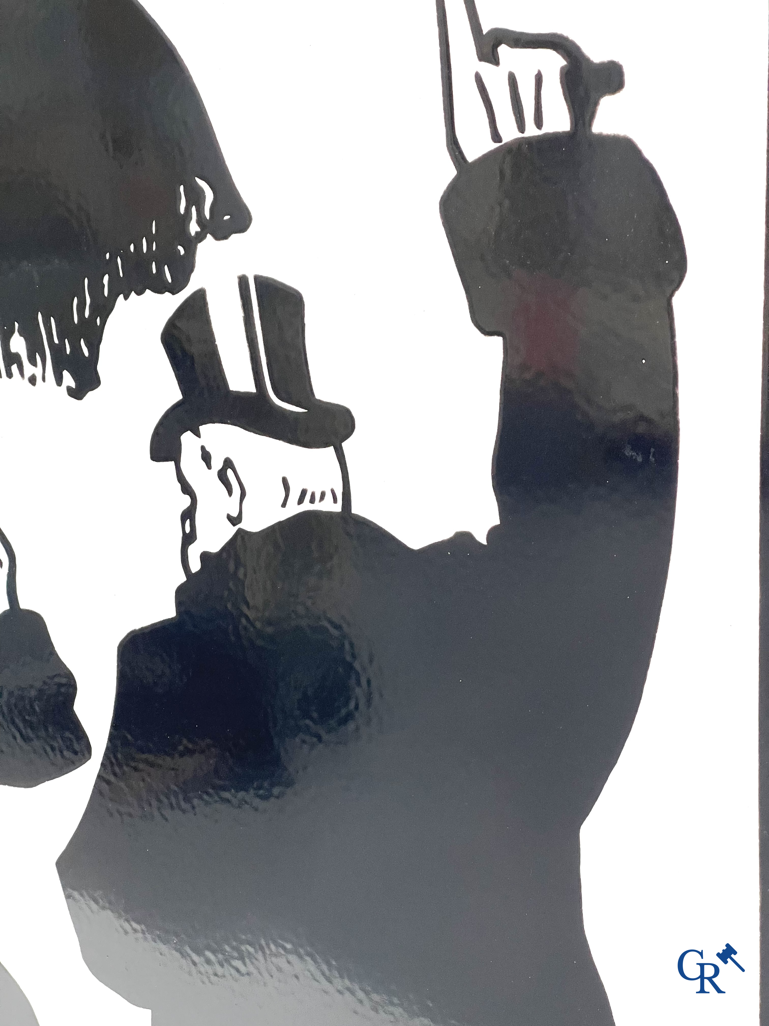 RVS, groot emaille reclamebord voor de Rotterdamse Verzekerings Sociëteit. Foremail, TPB 1957.