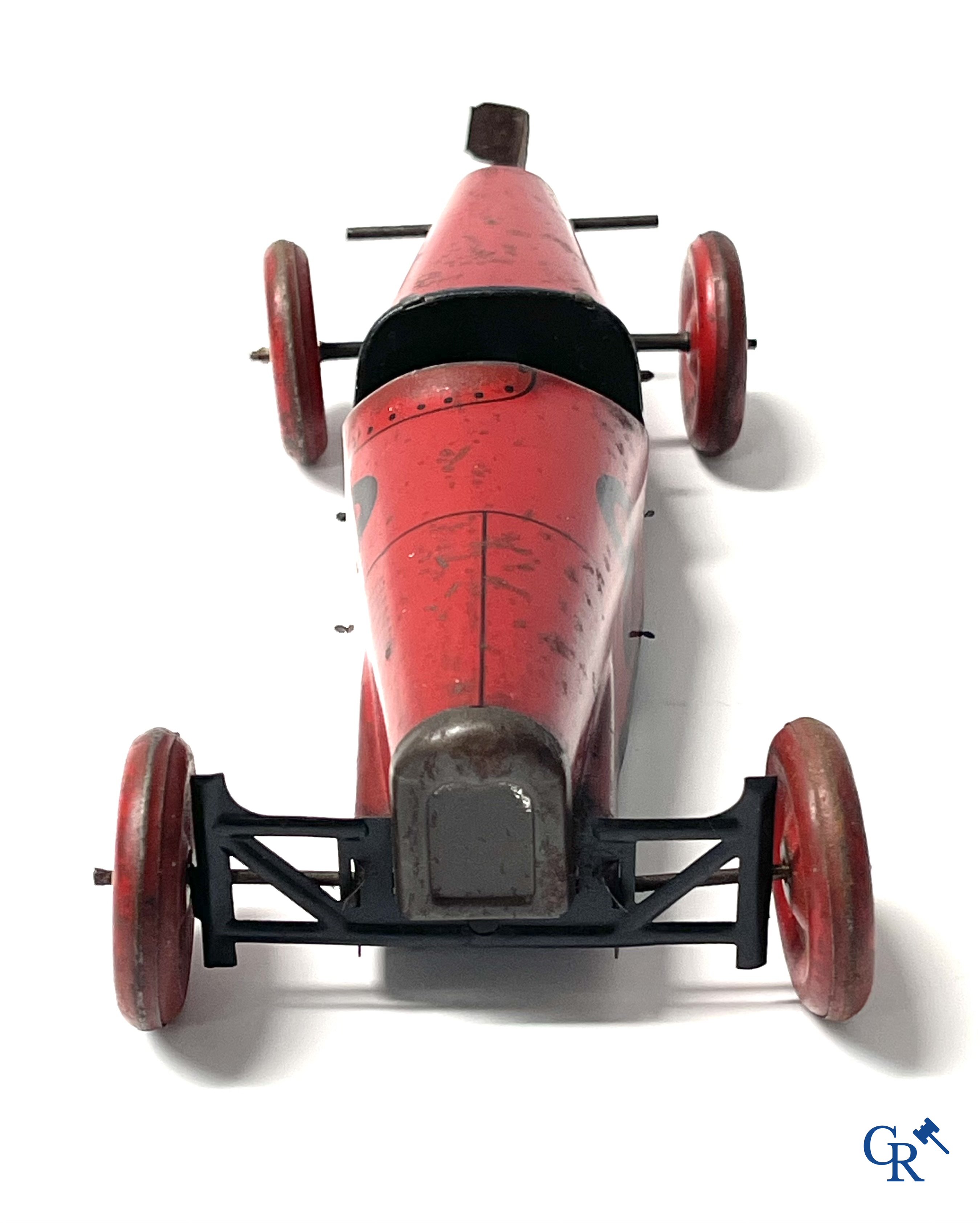 Mechanisch speelgoed, Vébé Paris, Made in France. Een blikken auto 1911 Model T Ford Racer.