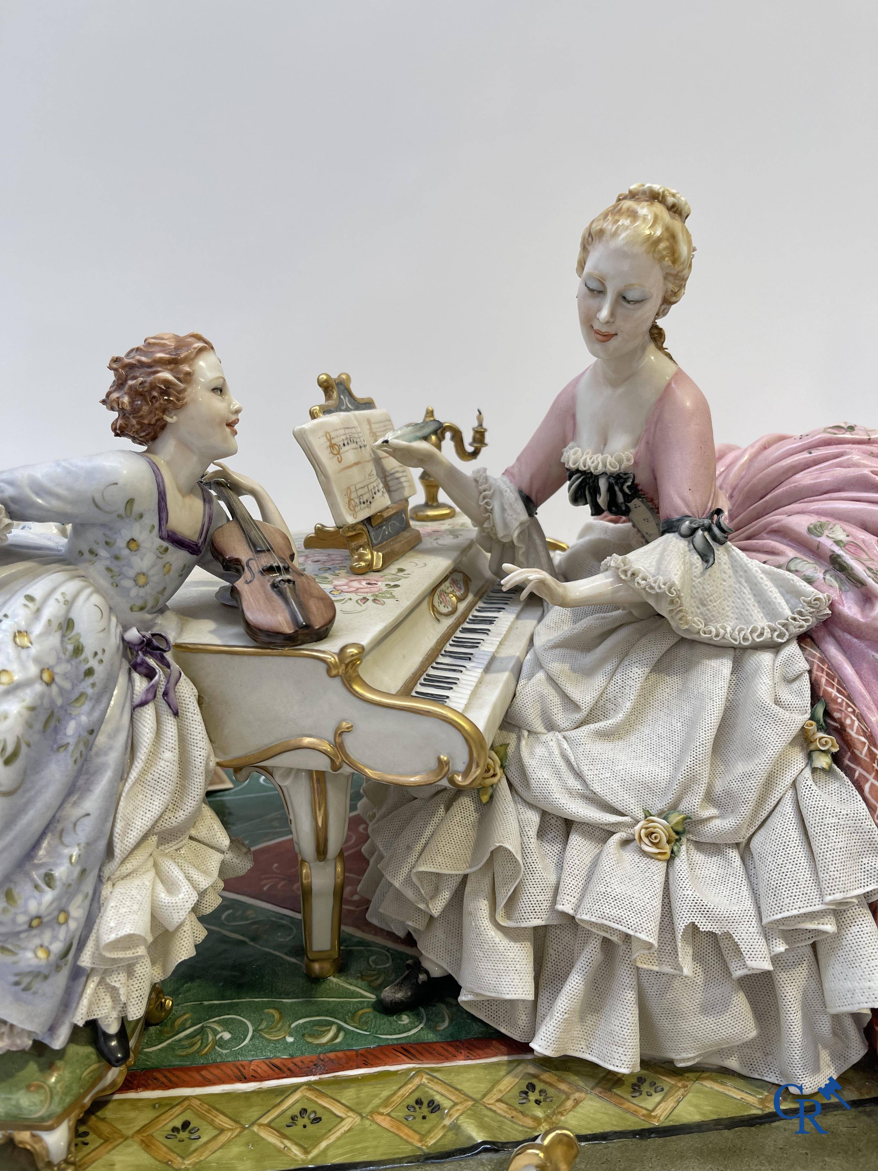 Porcelain: Capodimonte: Luciano Cazzola: “The music lesson.”
