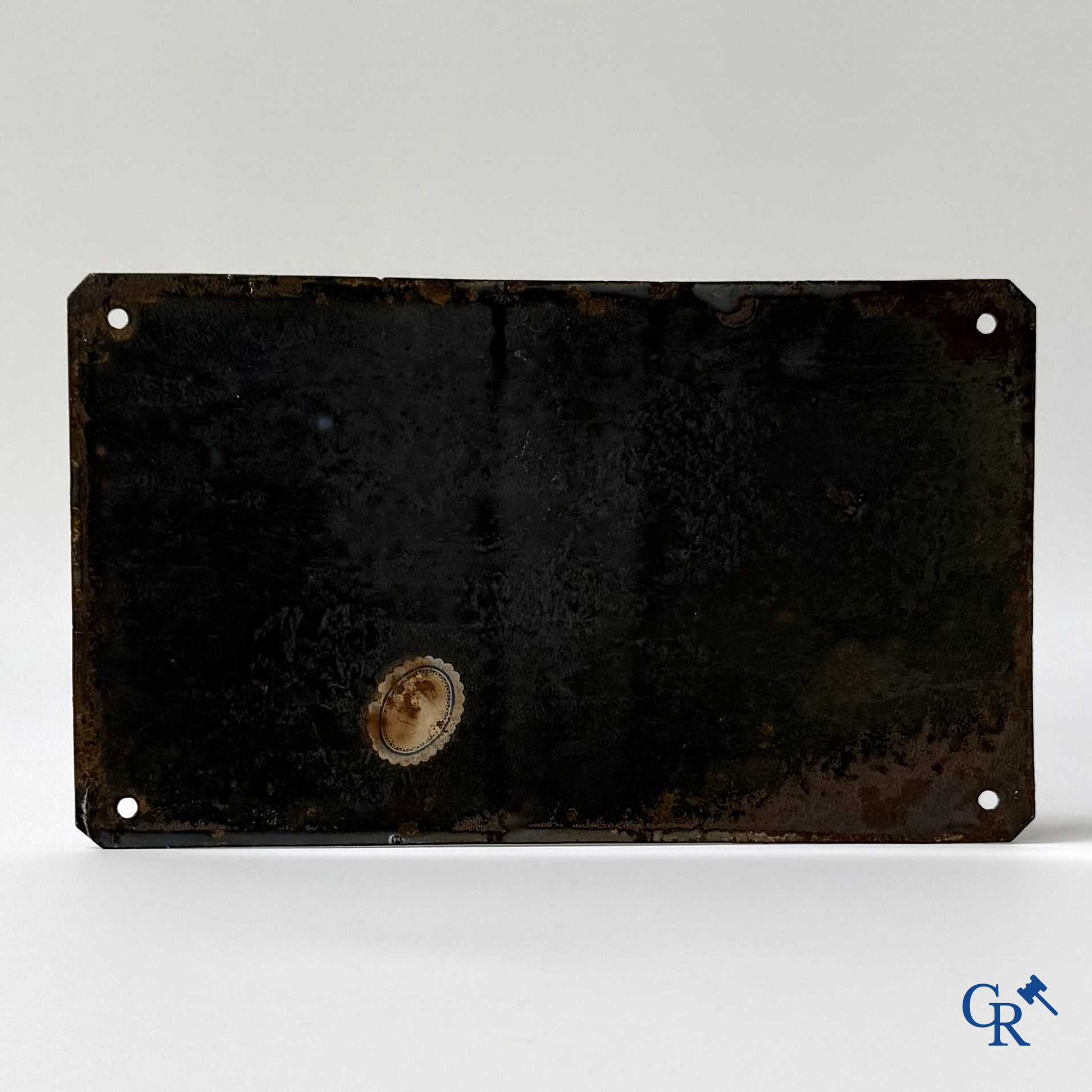 Enamel sign "Plaques émaillées en tous genres sur commande". 1920-1930's