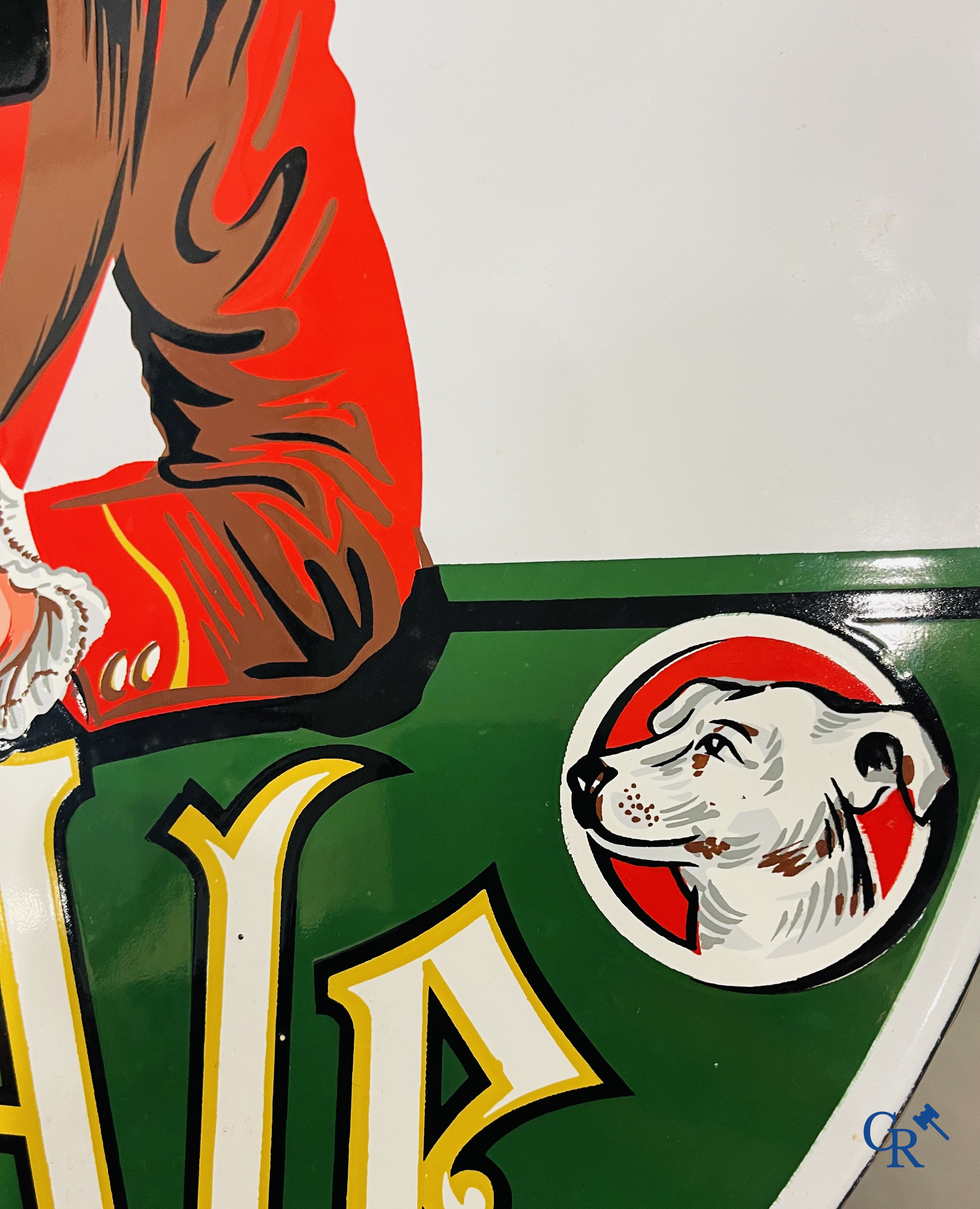 Oud-Ale speciale, original enamel advertising sign from the 50's, emaillerie Koekelberg Bruxelles.