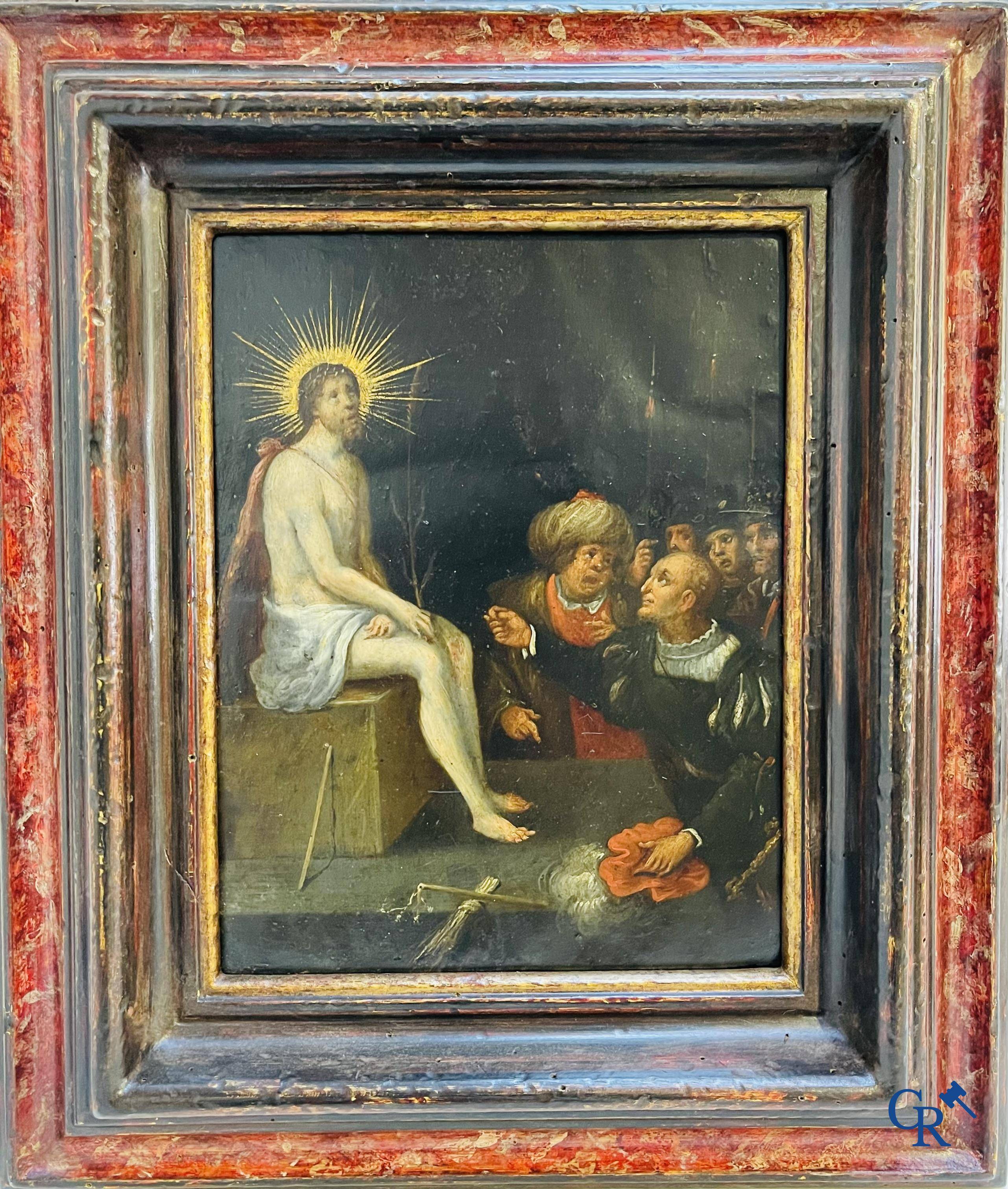 Painting: Antwerp, 17th century. The mockery of Christ.