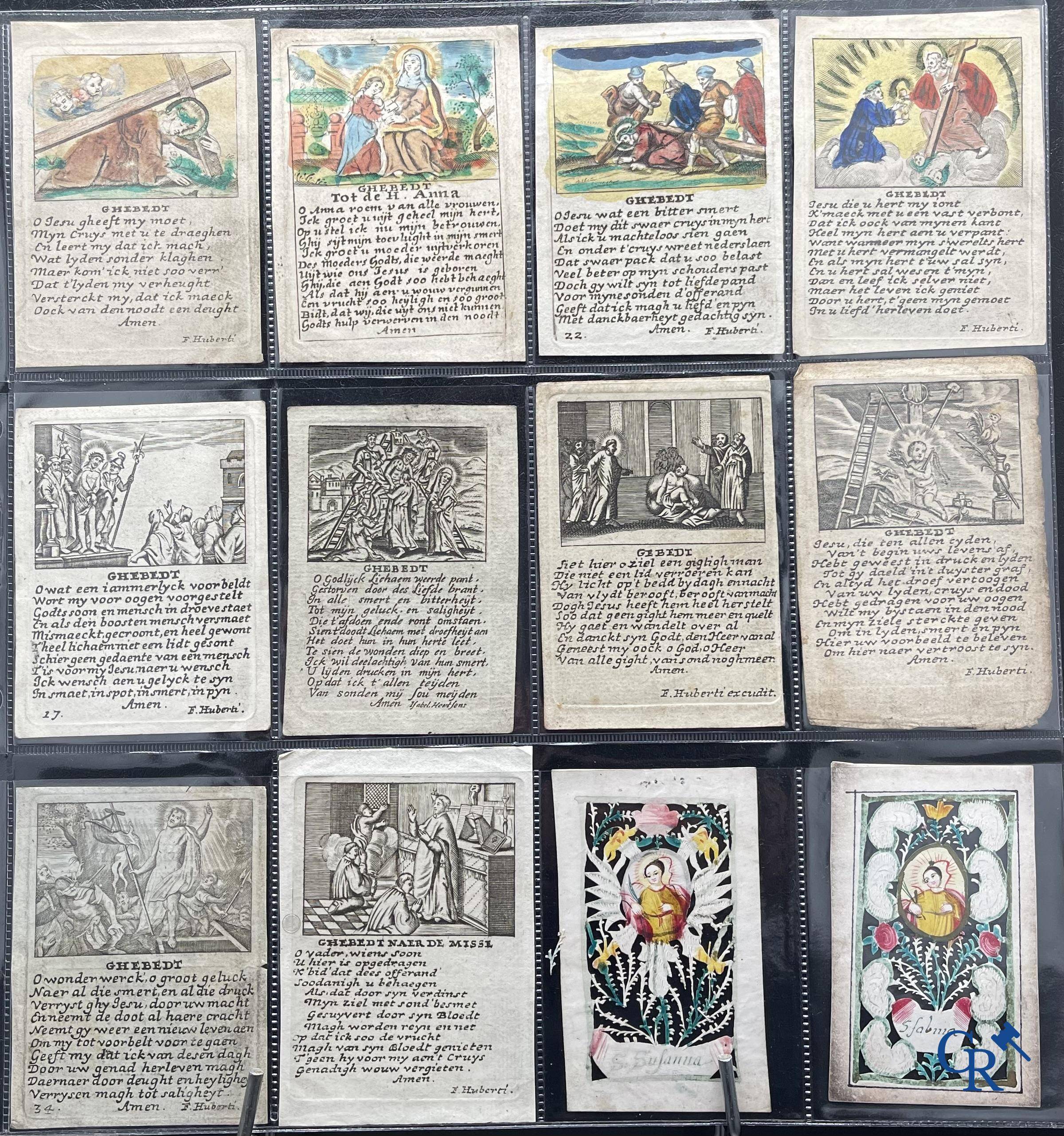 Religious objects: Important collection of pious images and devotion prints, Flanders, 17th-18th-19th centuries.