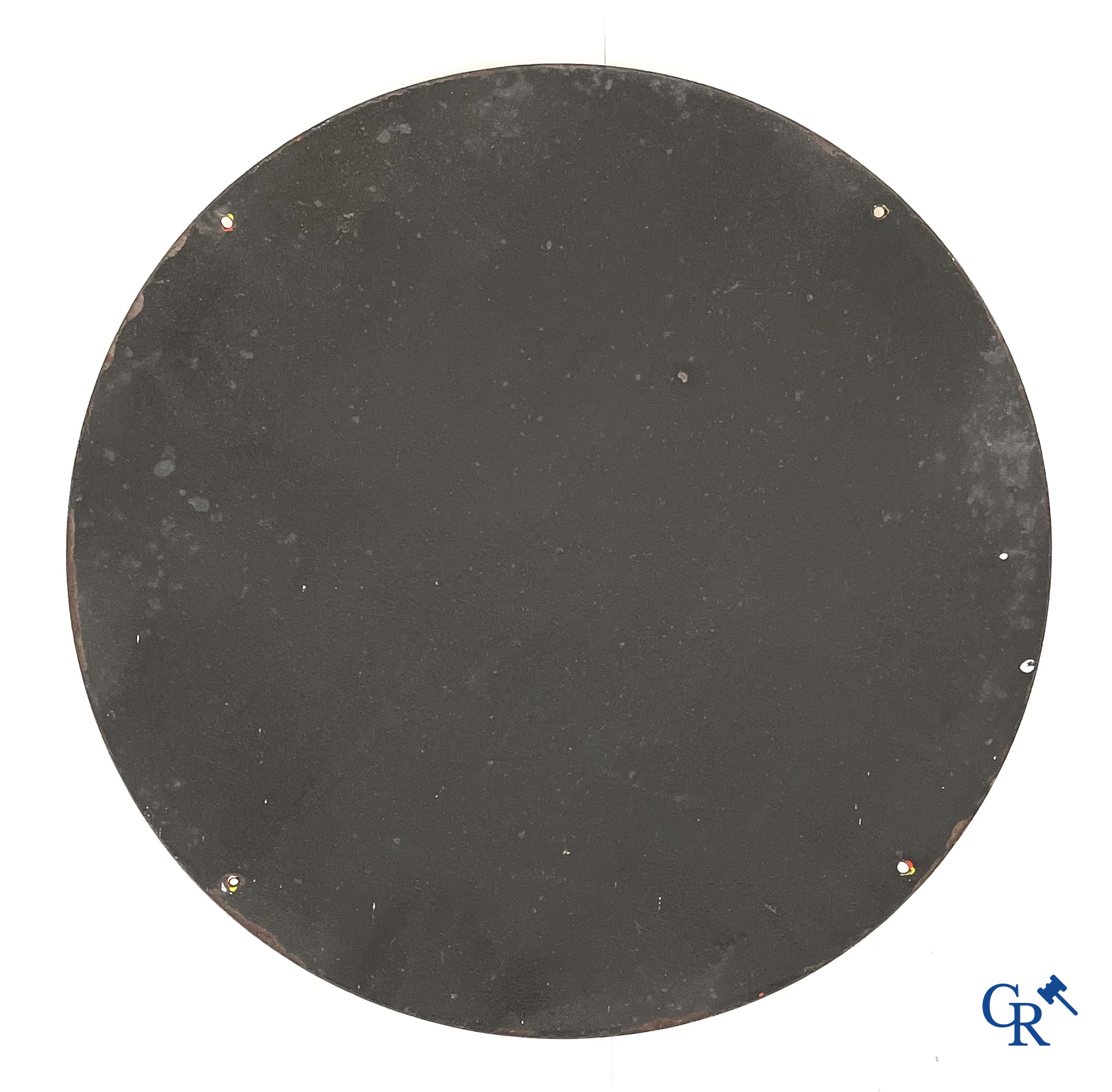 Elektrion Motor Oil. Enamel advertising sign for the Société des Huiles De Cavel and Roegiers in Ghent. Emaillerie Belge 1947.