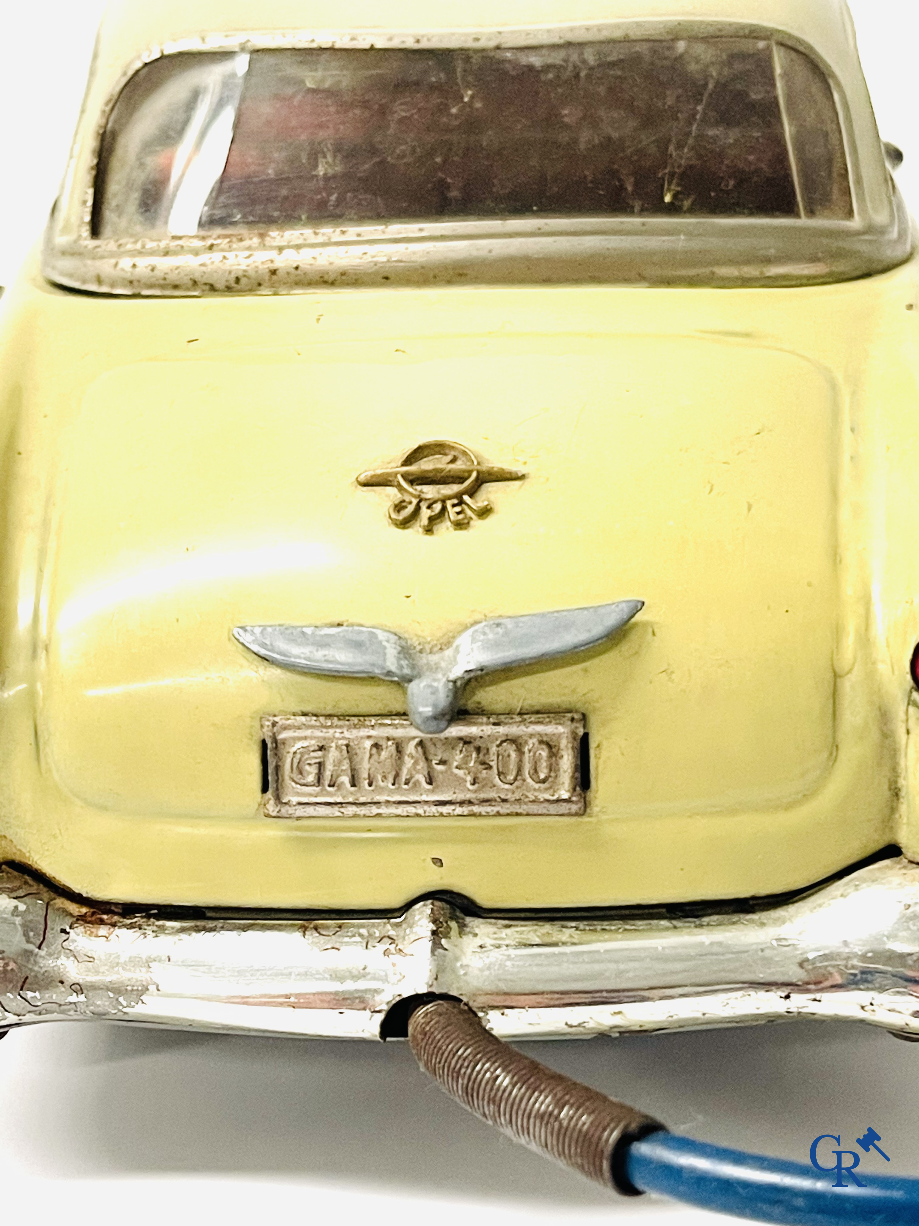 Old toys. Gama 400, Opel Kapitän in painted tin. Battery operated. 1950's.