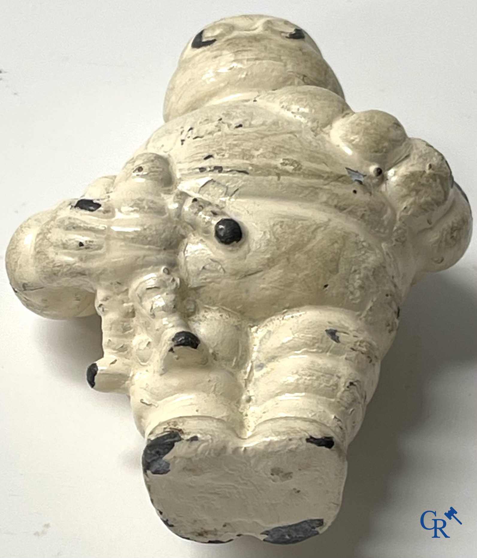 Michelin, a Bibendum in painted lead, original version. 1950's.