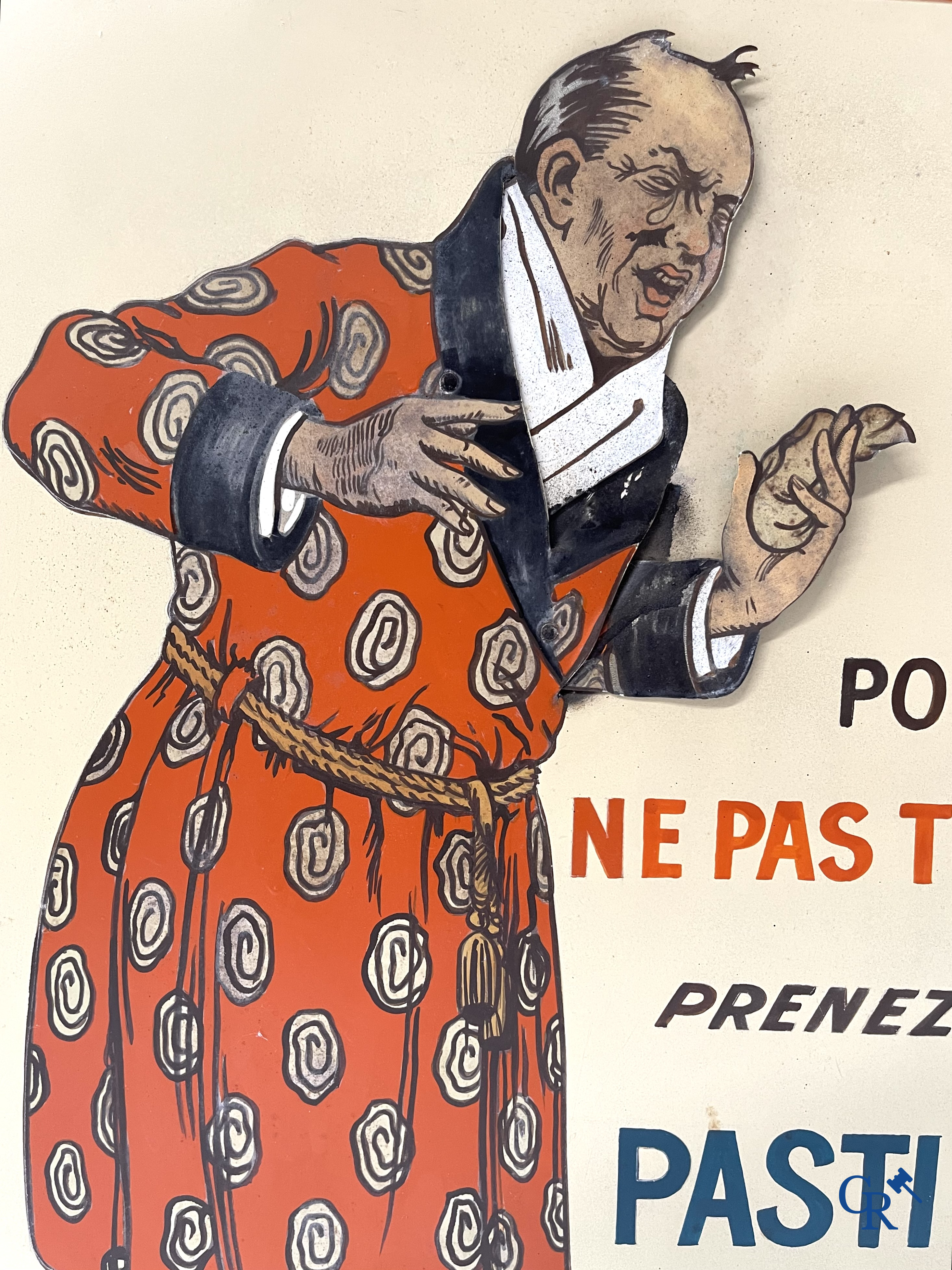 Pastilles Valda, Publiciteits automaat met voorstelling van dokter Valda naar een illustratie van Georges Grellet.