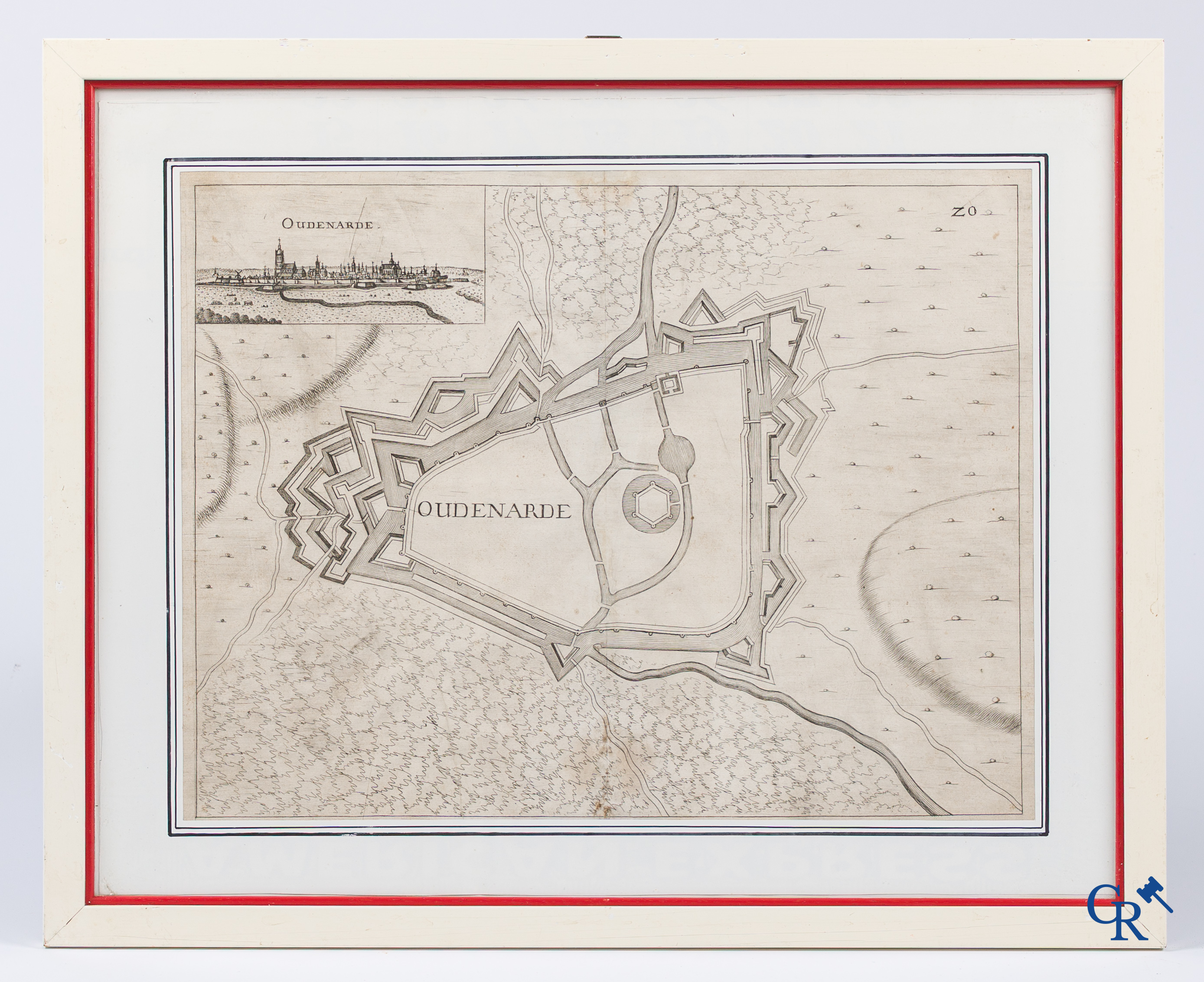 Oudenaarde, 7 antique maps, including battle plans, city and wall plans, etc. 17th-18th century.