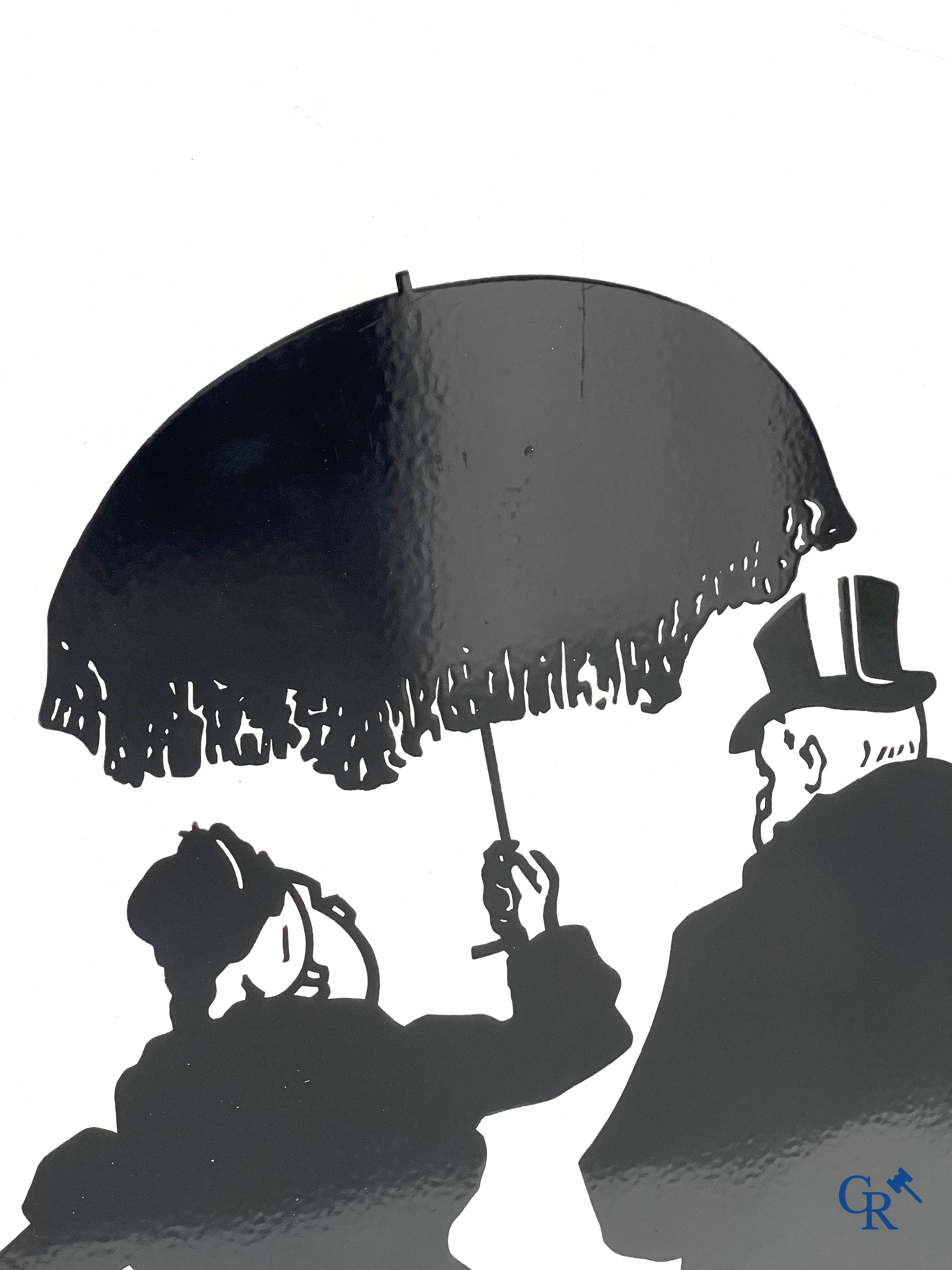 RVS, groot emaille reclamebord voor de Rotterdamse Verzekerings Sociëteit. Foremail, TPB 1957.